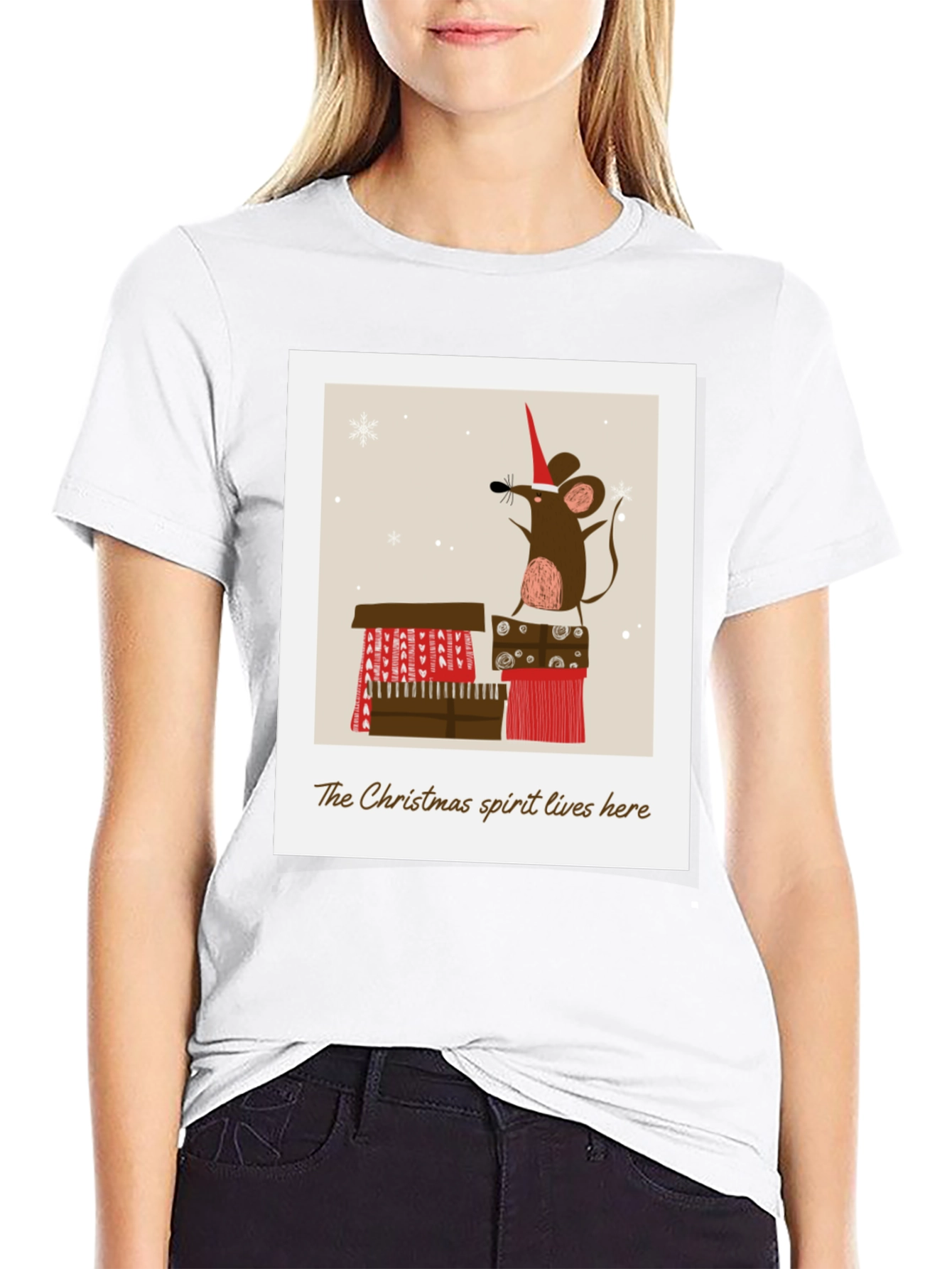 Festive Mouse Christmas Spirit T-Shirt