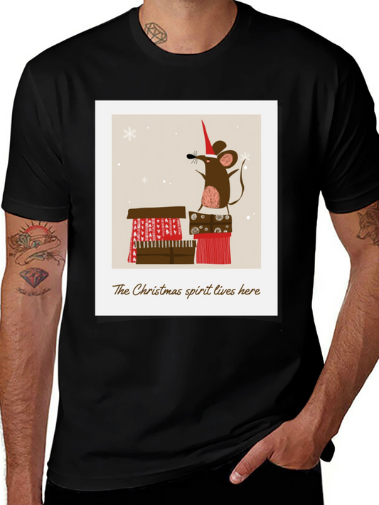 Festive Mouse Christmas Spirit T-Shirt