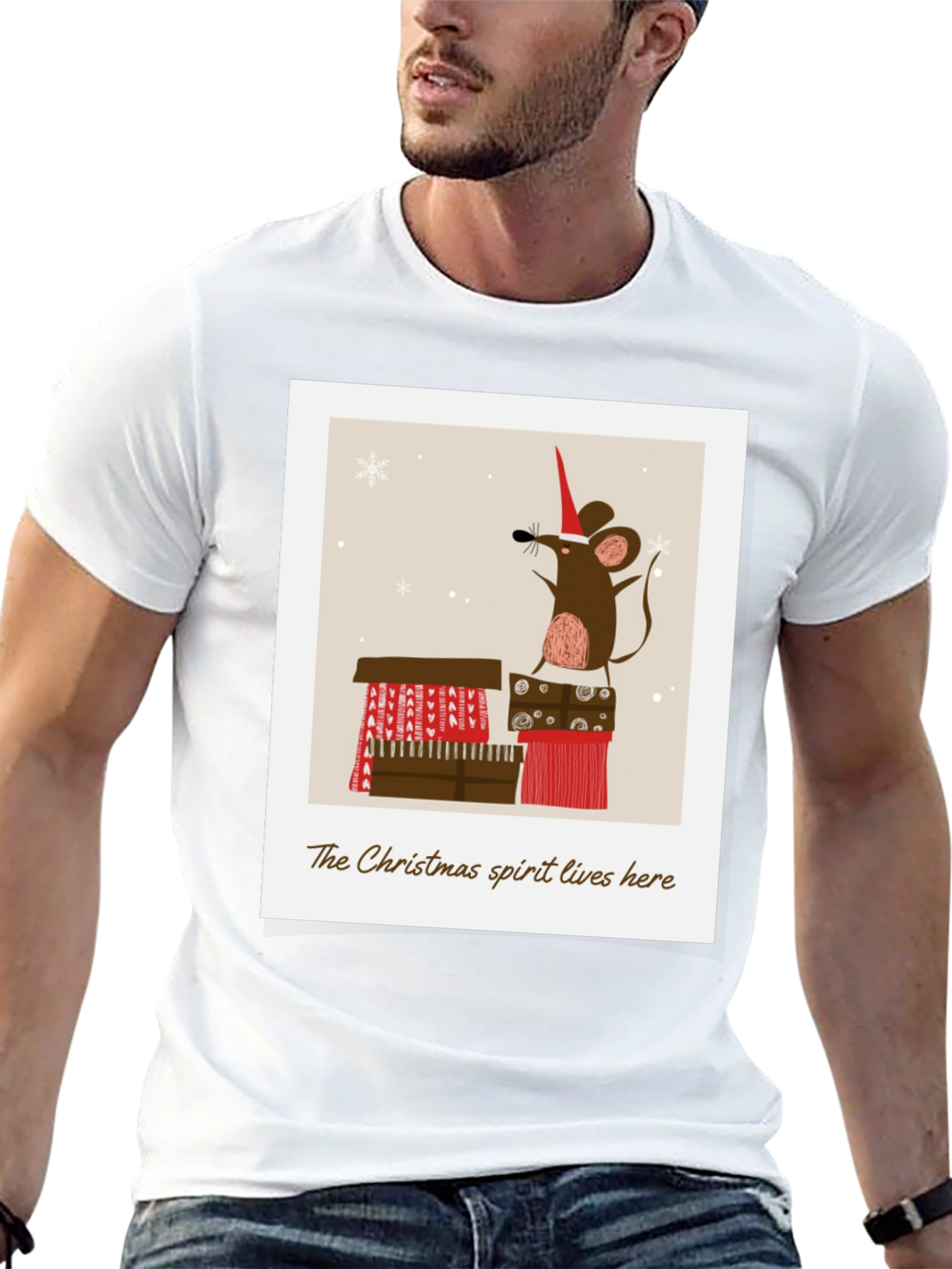 Festive Mouse Christmas Spirit T-Shirt