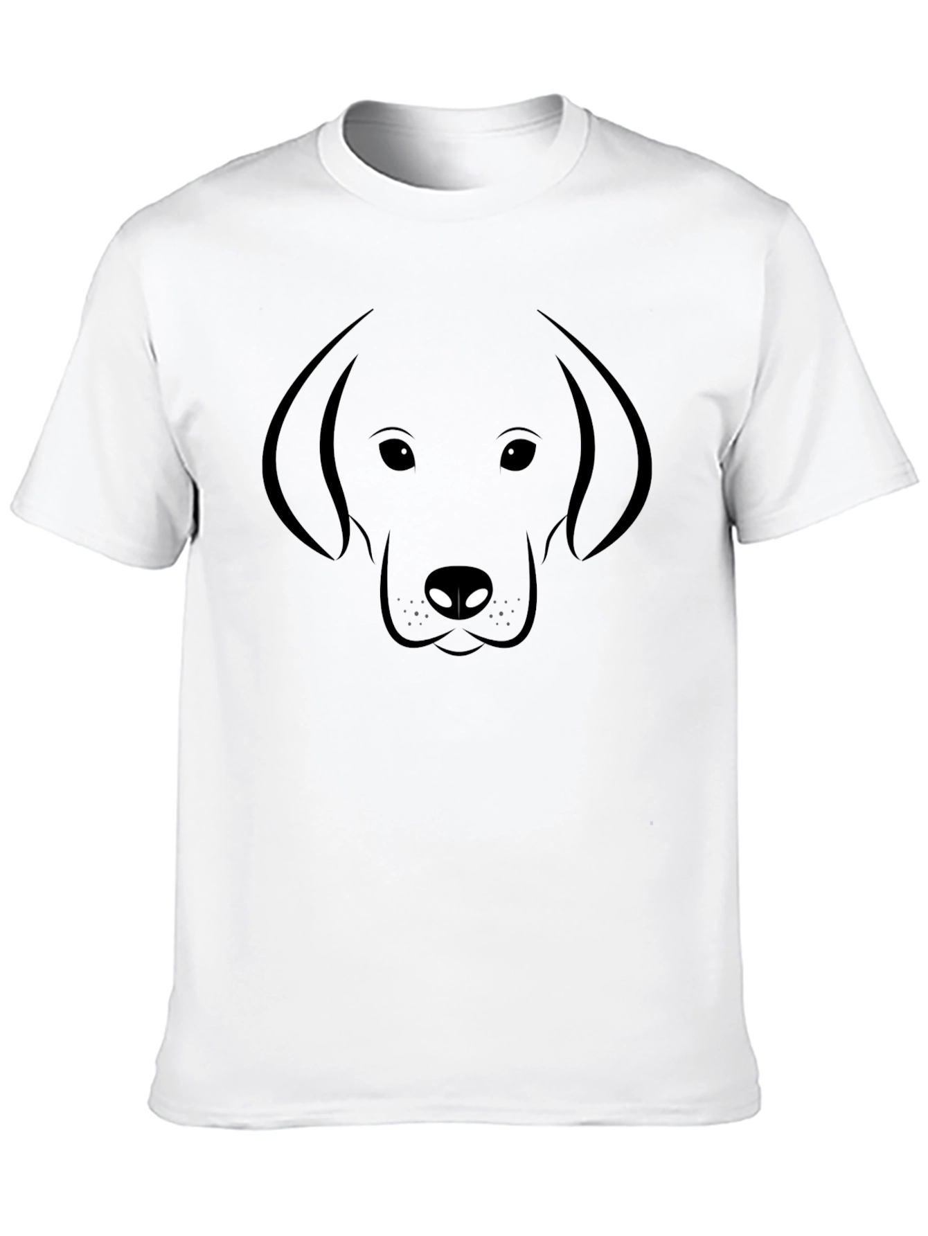 Dog Face Graphic Tee - Black