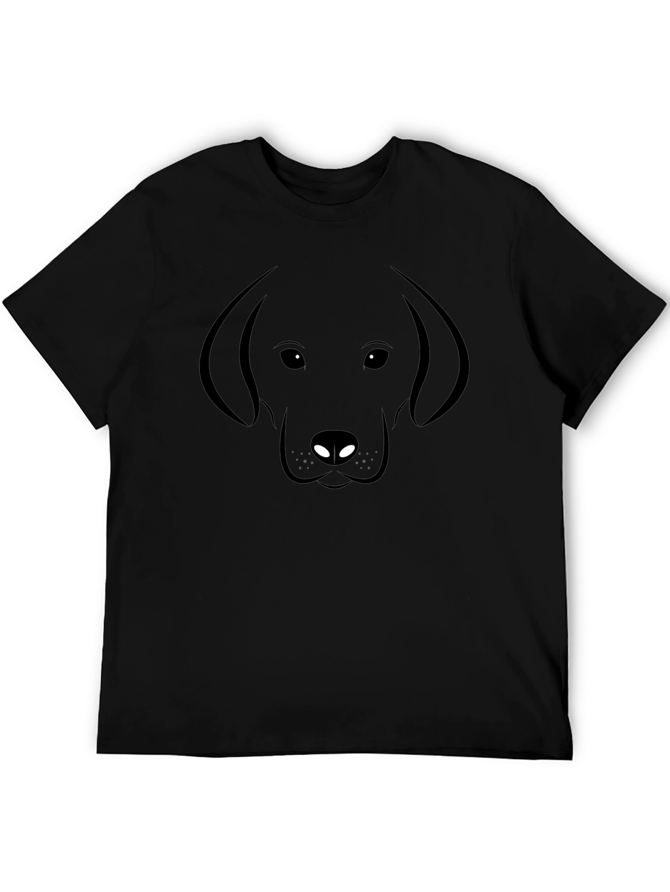 Dog Face Graphic Tee - Black