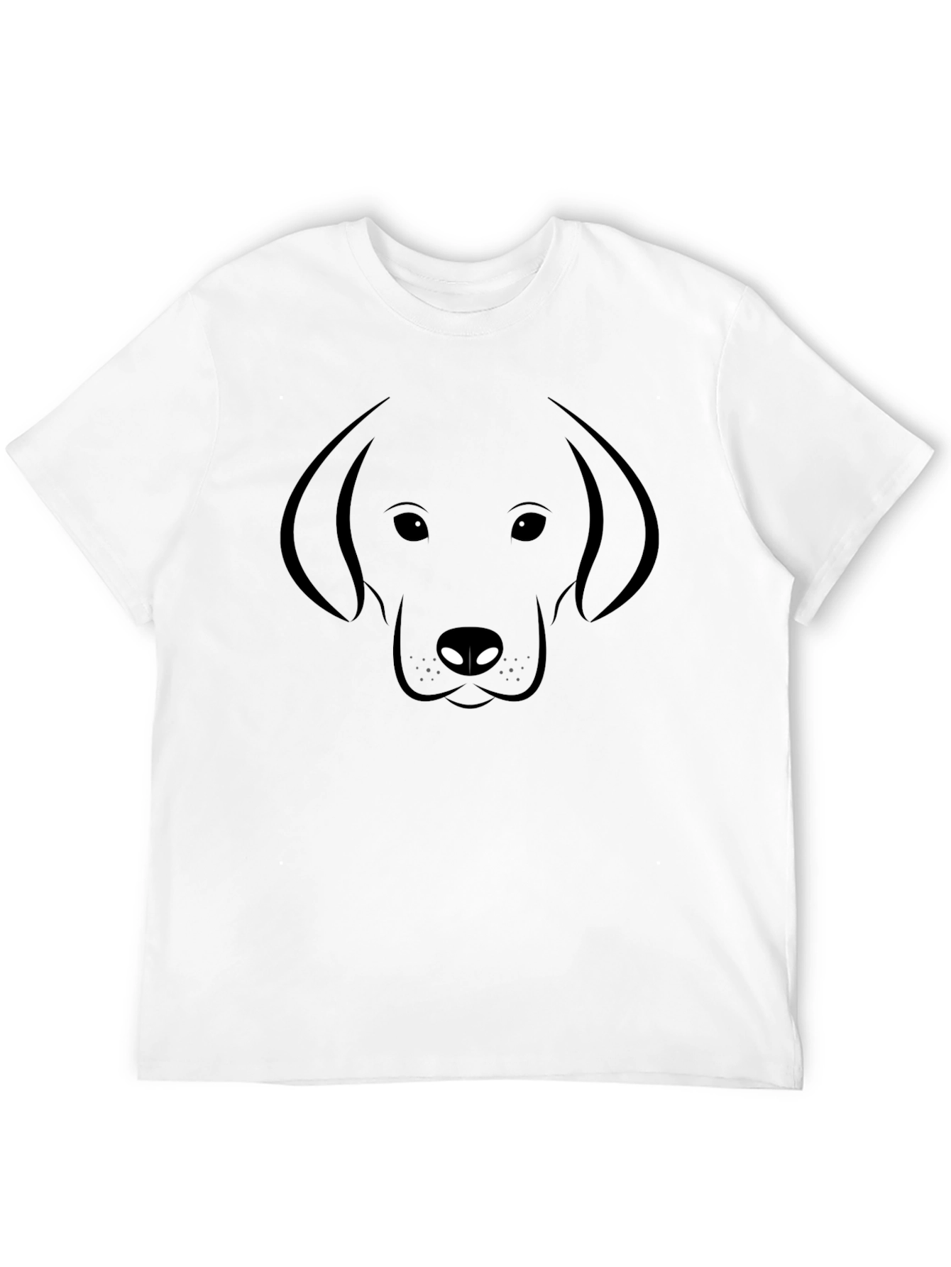 Dog Face Graphic Tee - Black