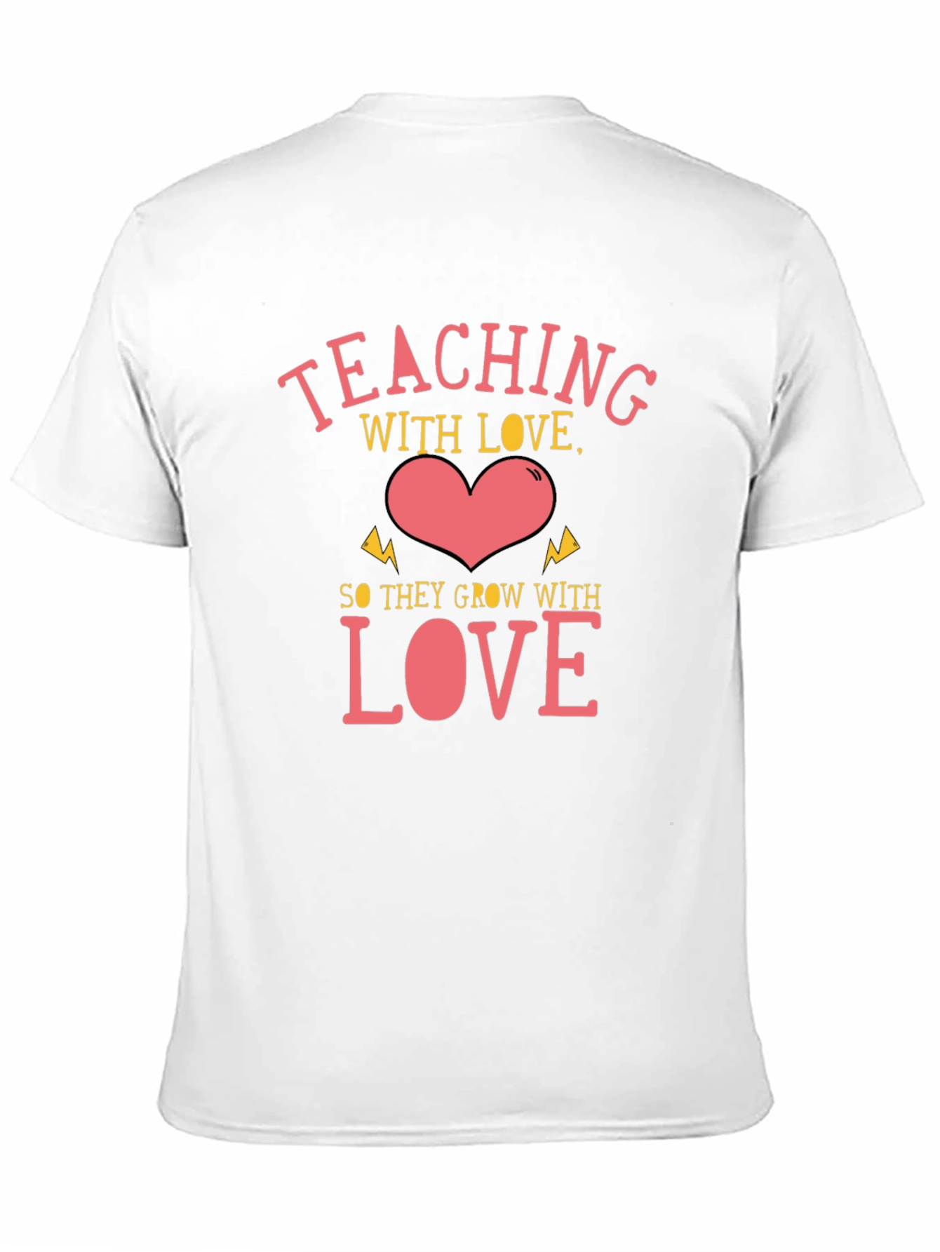 Teaching with Love Black Graphic T-Shirt