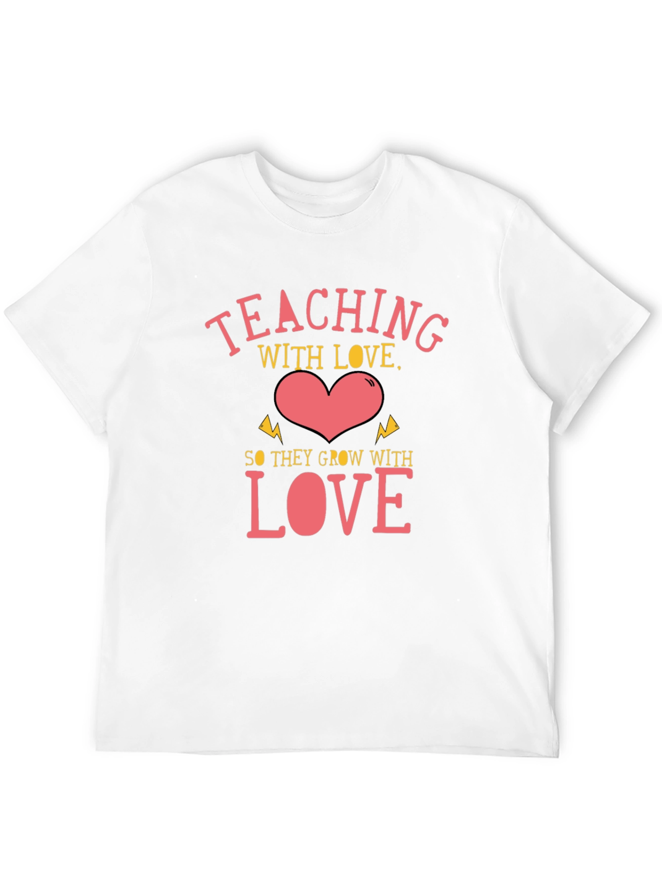 Teaching with Love Black Graphic T-Shirt
