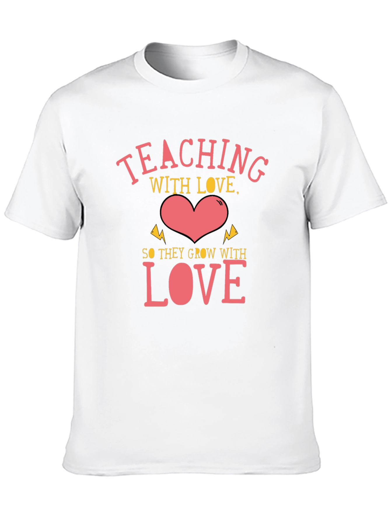 Teaching with Love Black Graphic T-Shirt