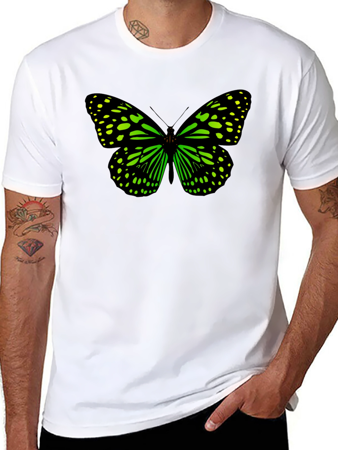 Butterfly Graphic Black T-Shirt