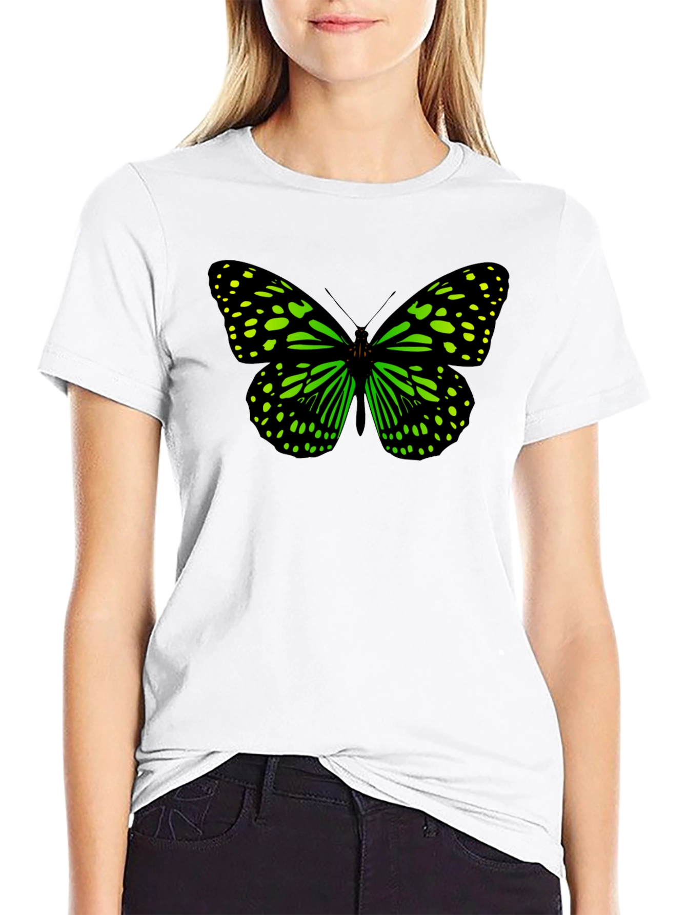 Butterfly Graphic Black T-Shirt