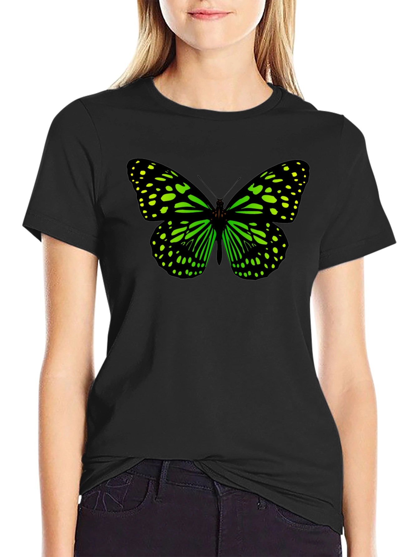 Butterfly Graphic Black T-Shirt