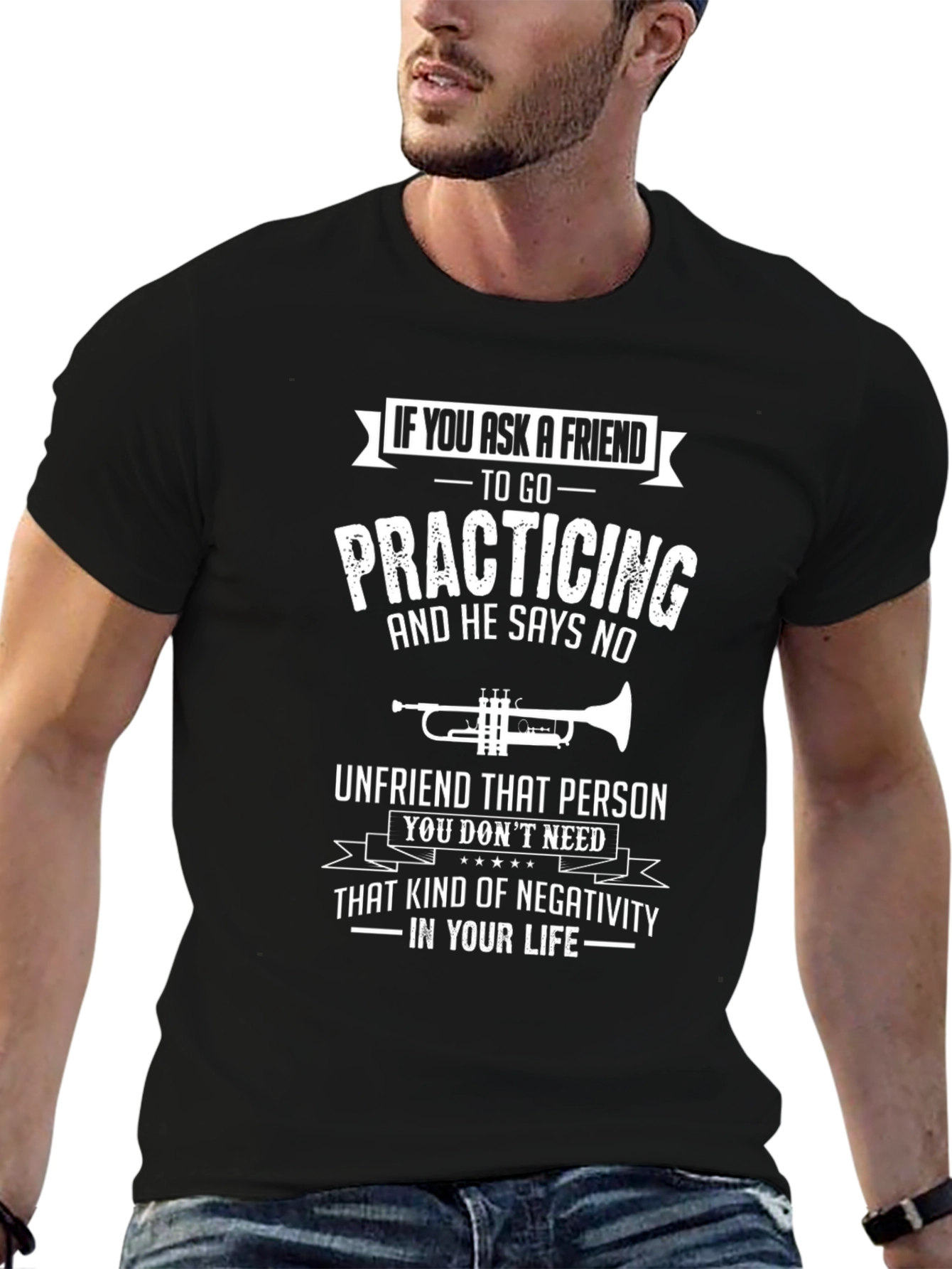 Funny Musician T-Shirt: Practicing Trumpet