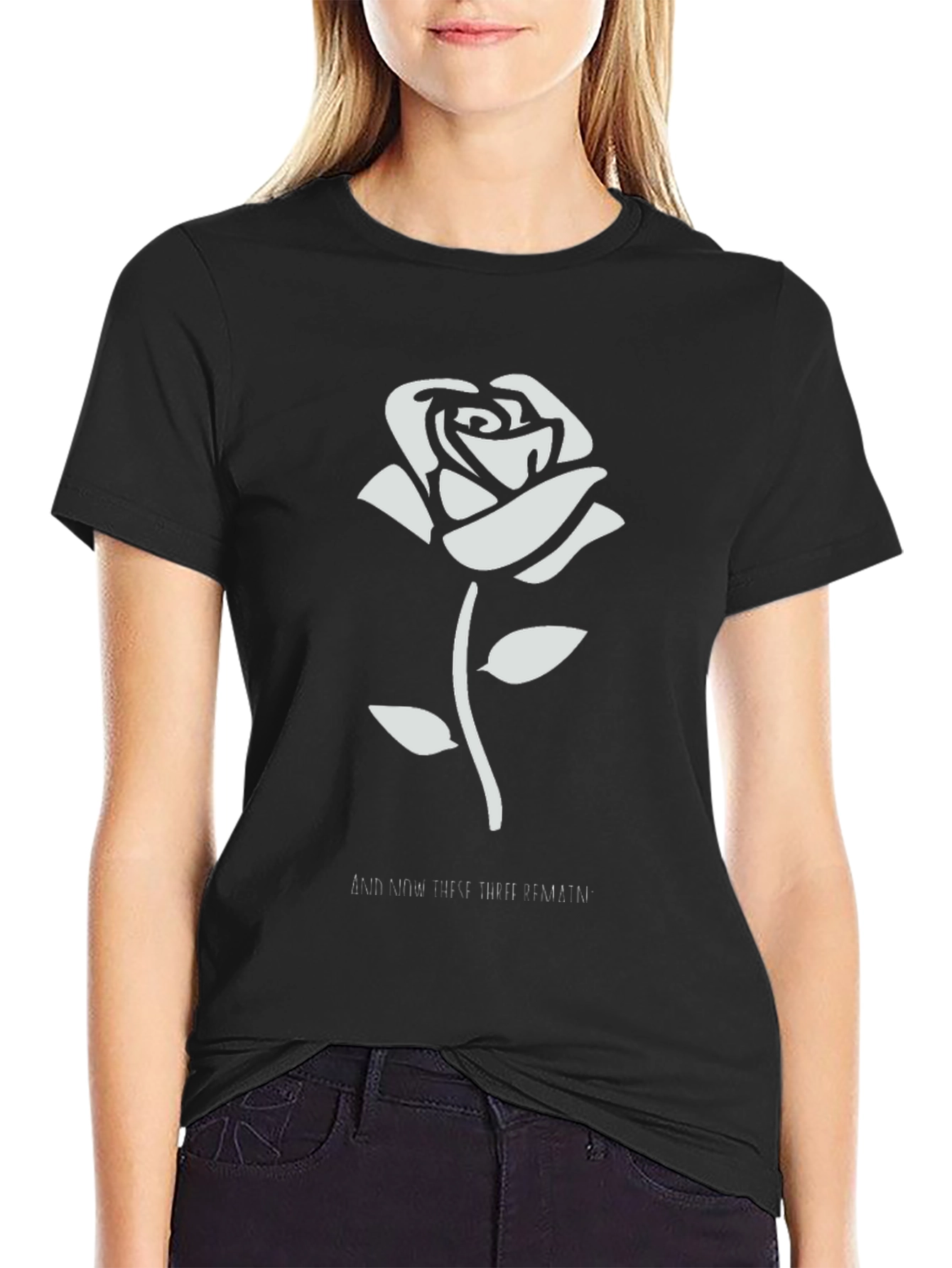 Rose Graphic Tee - Mens Black T-Shirt