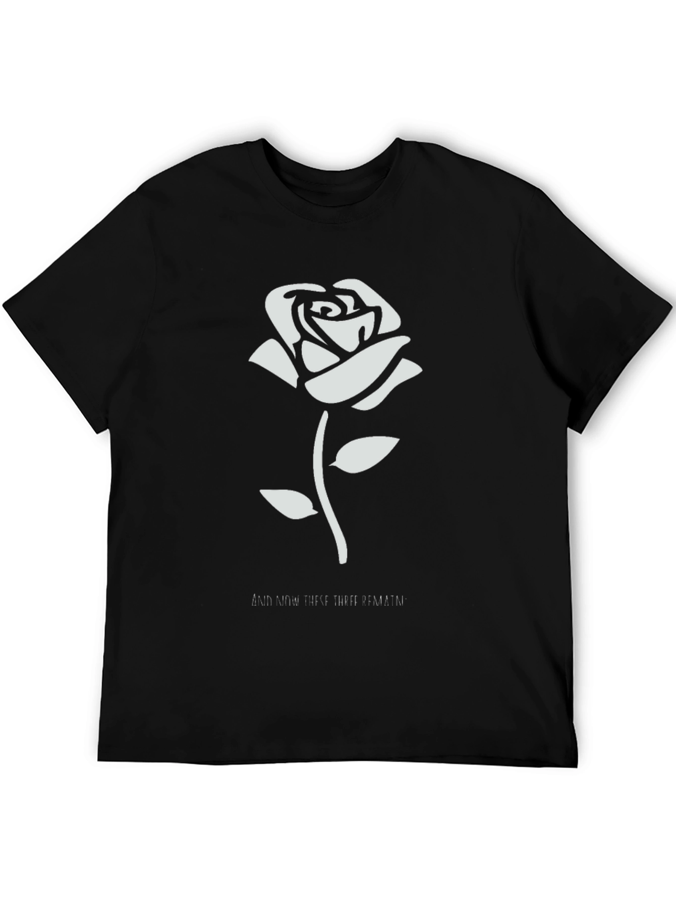 Rose Graphic Tee - Mens Black T-Shirt