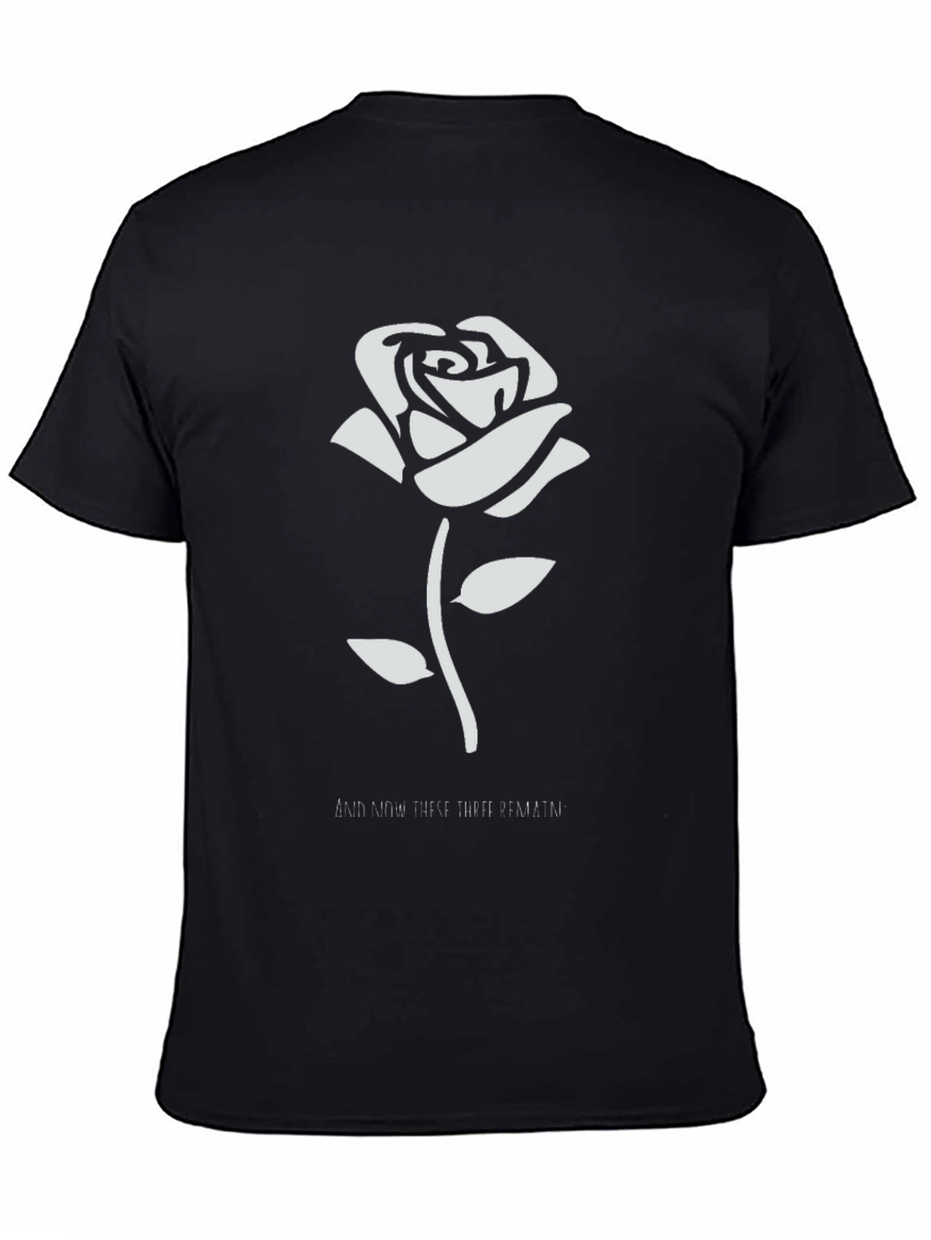 Rose Graphic Tee - Mens Black T-Shirt