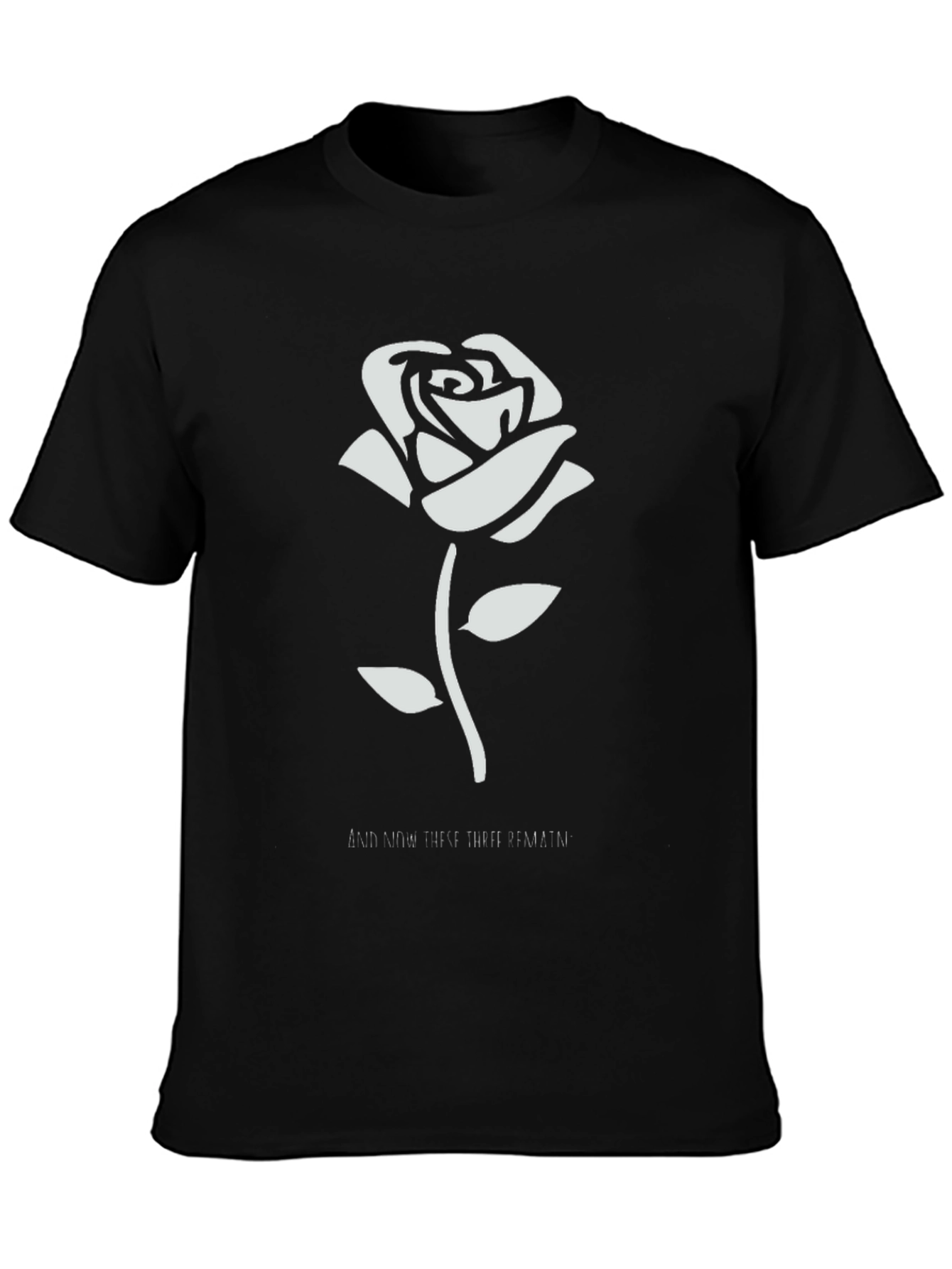 Rose Graphic Tee - Mens Black T-Shirt