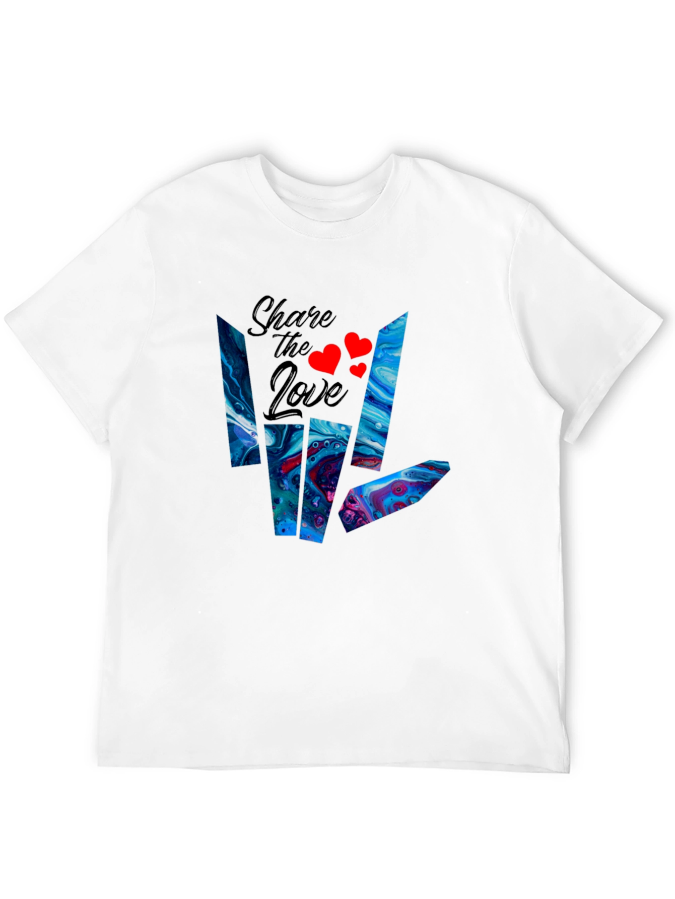 Share the Love Graphic Tee - Casual Black T-Shirt