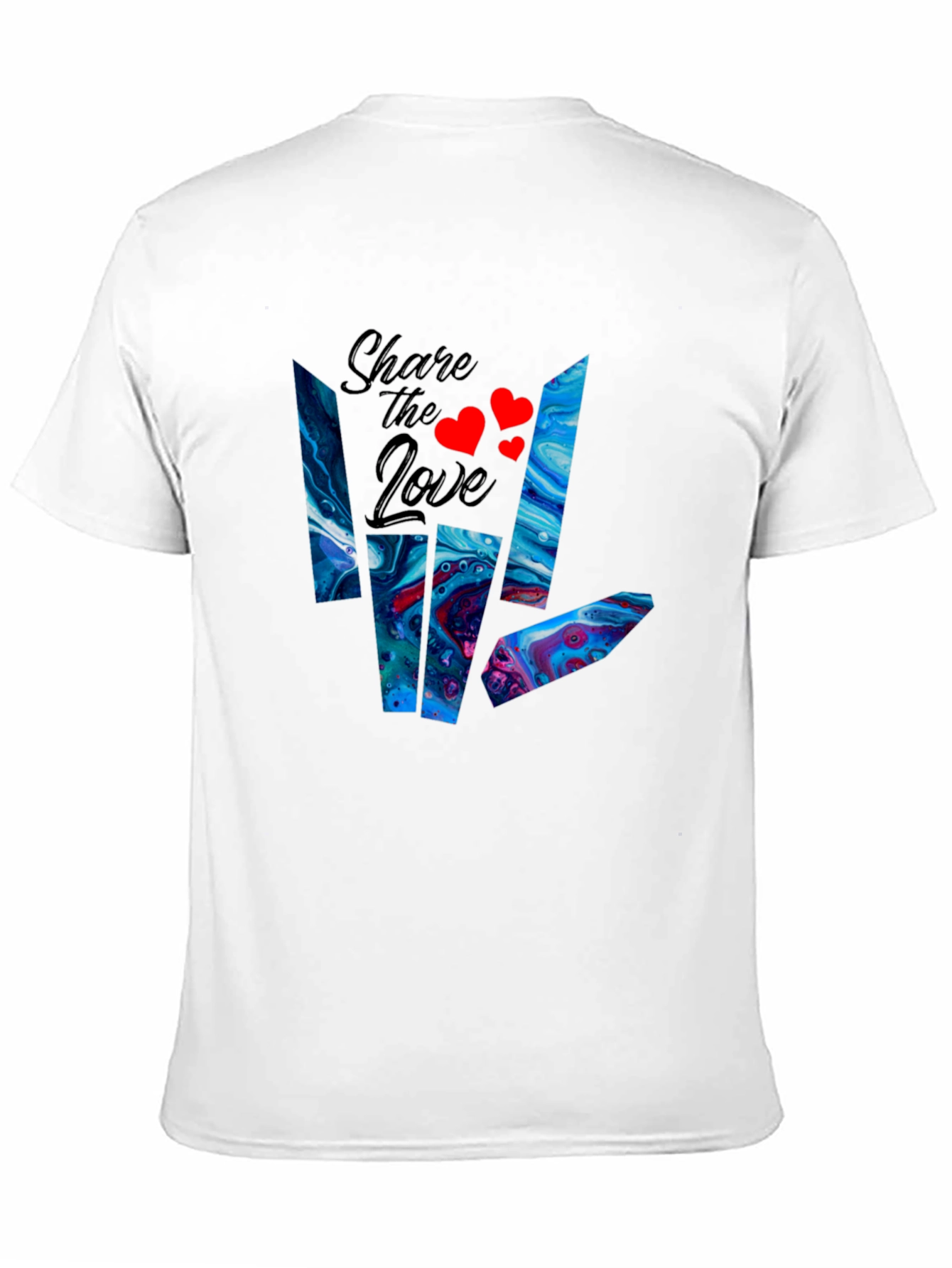 Share the Love Graphic Tee - Casual Black T-Shirt