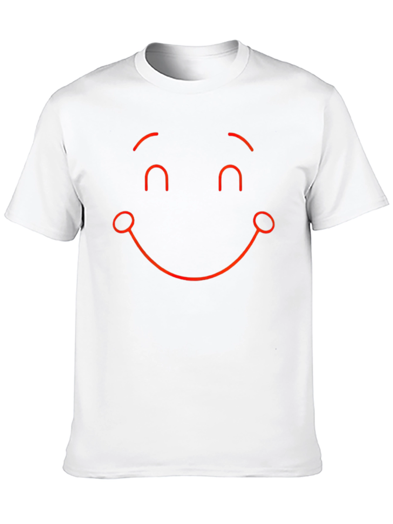 Smiley Face Graphic Tee - Black Casual T-Shirt