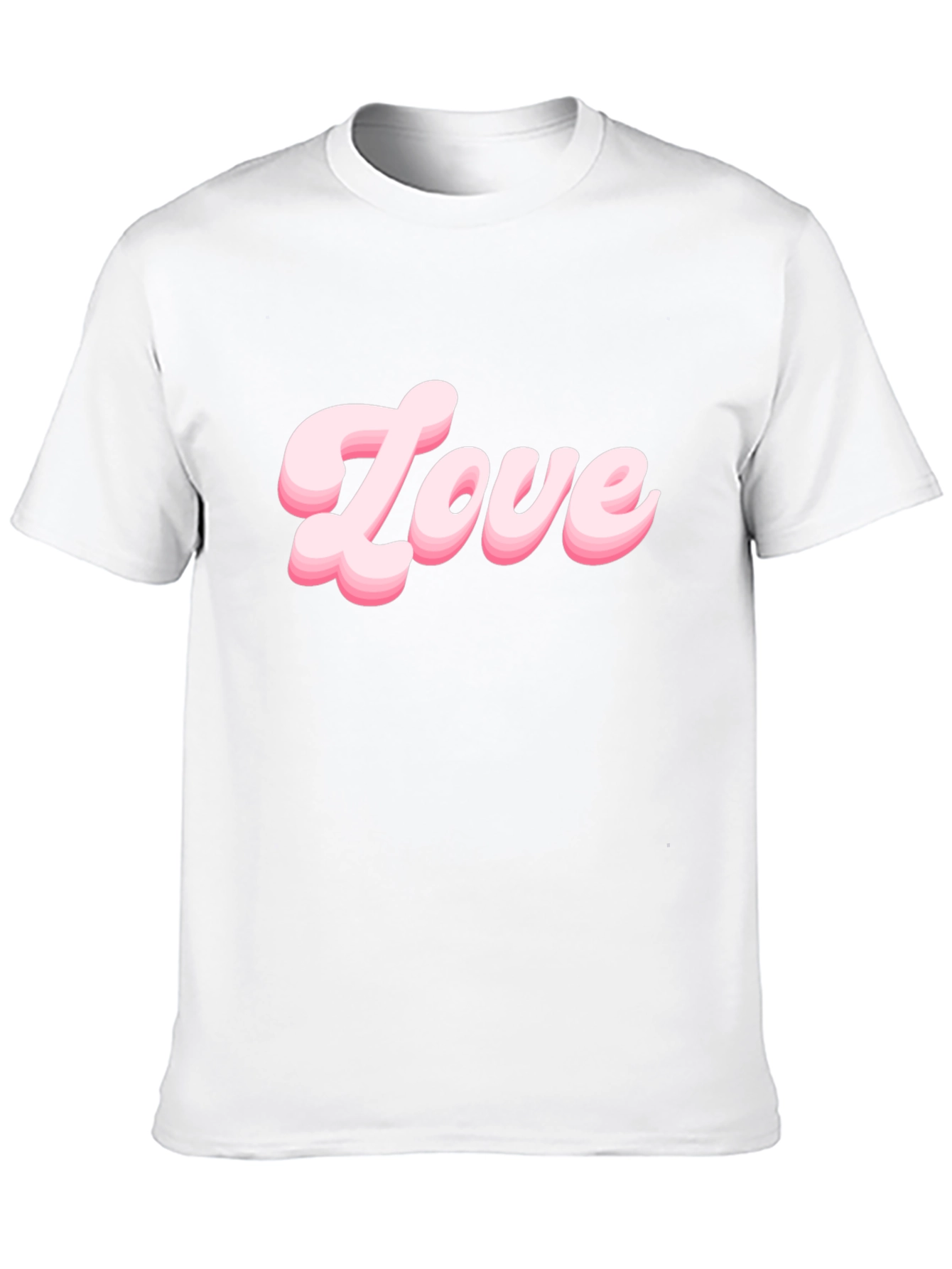 Love T-Shirt - Stylish Black Tee with Pink Text