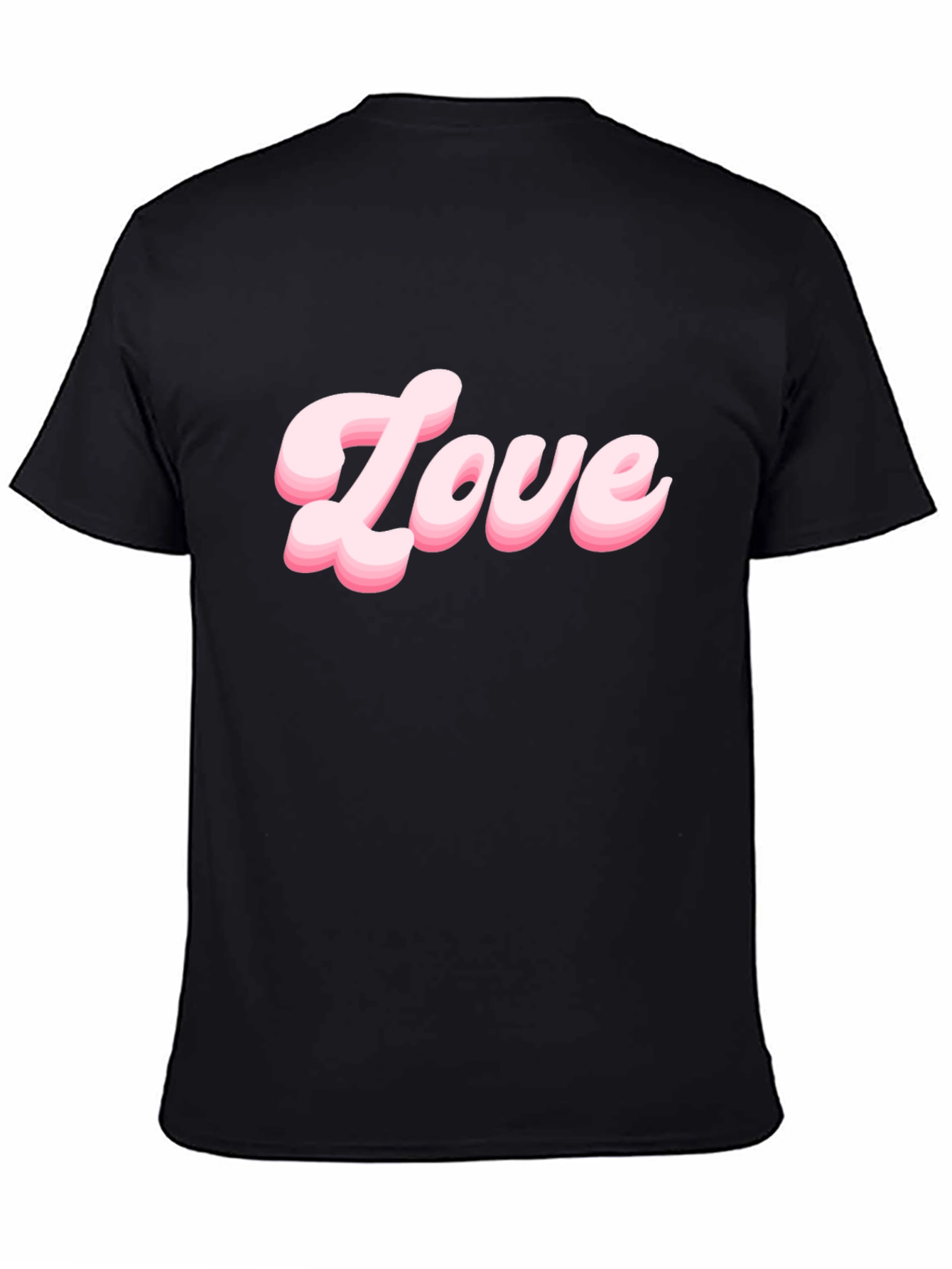 Love T-Shirt - Stylish Black Tee with Pink Text
