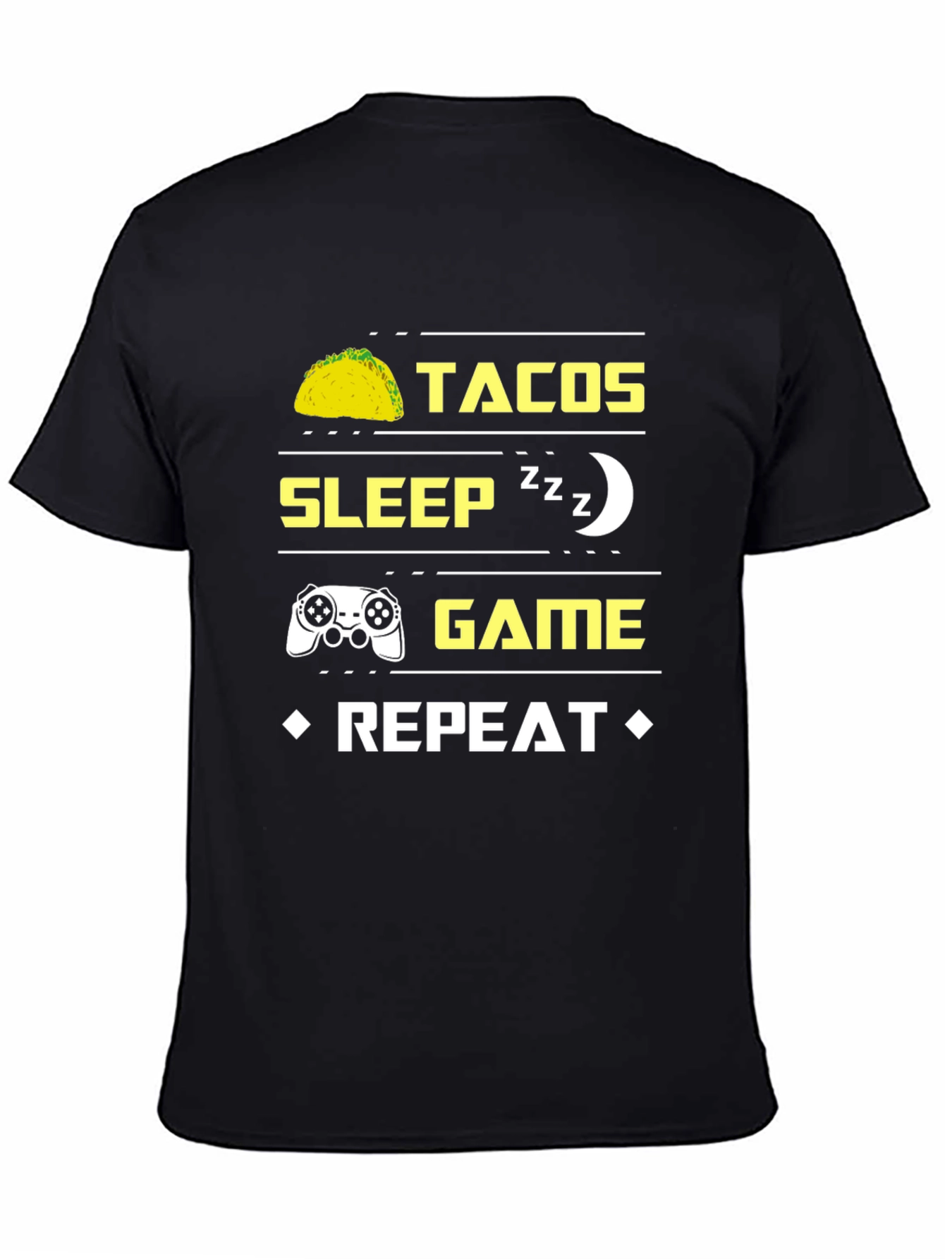 Tacos Sleep Game Repeat Graphic Tee