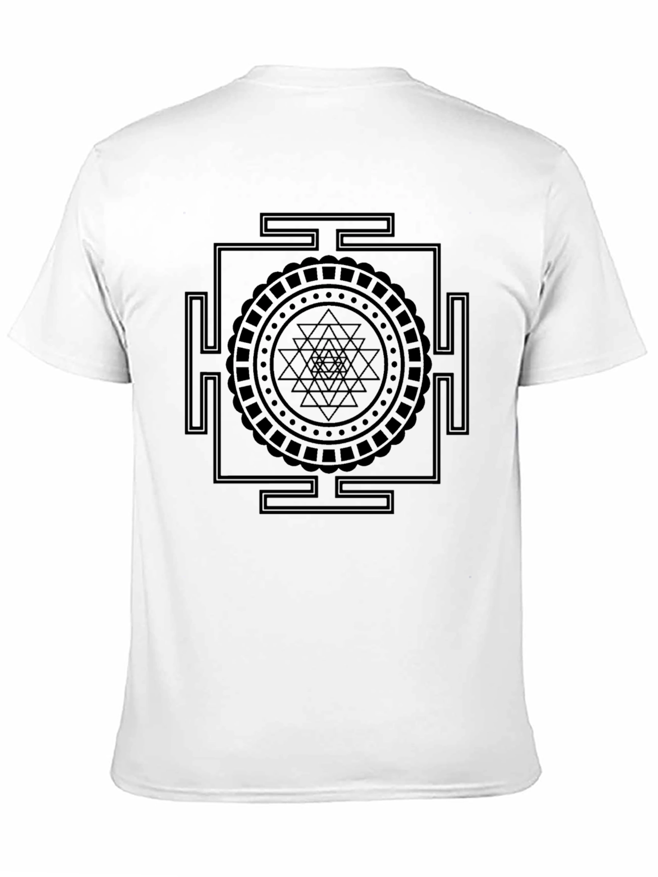Geometric Design Black T-Shirt