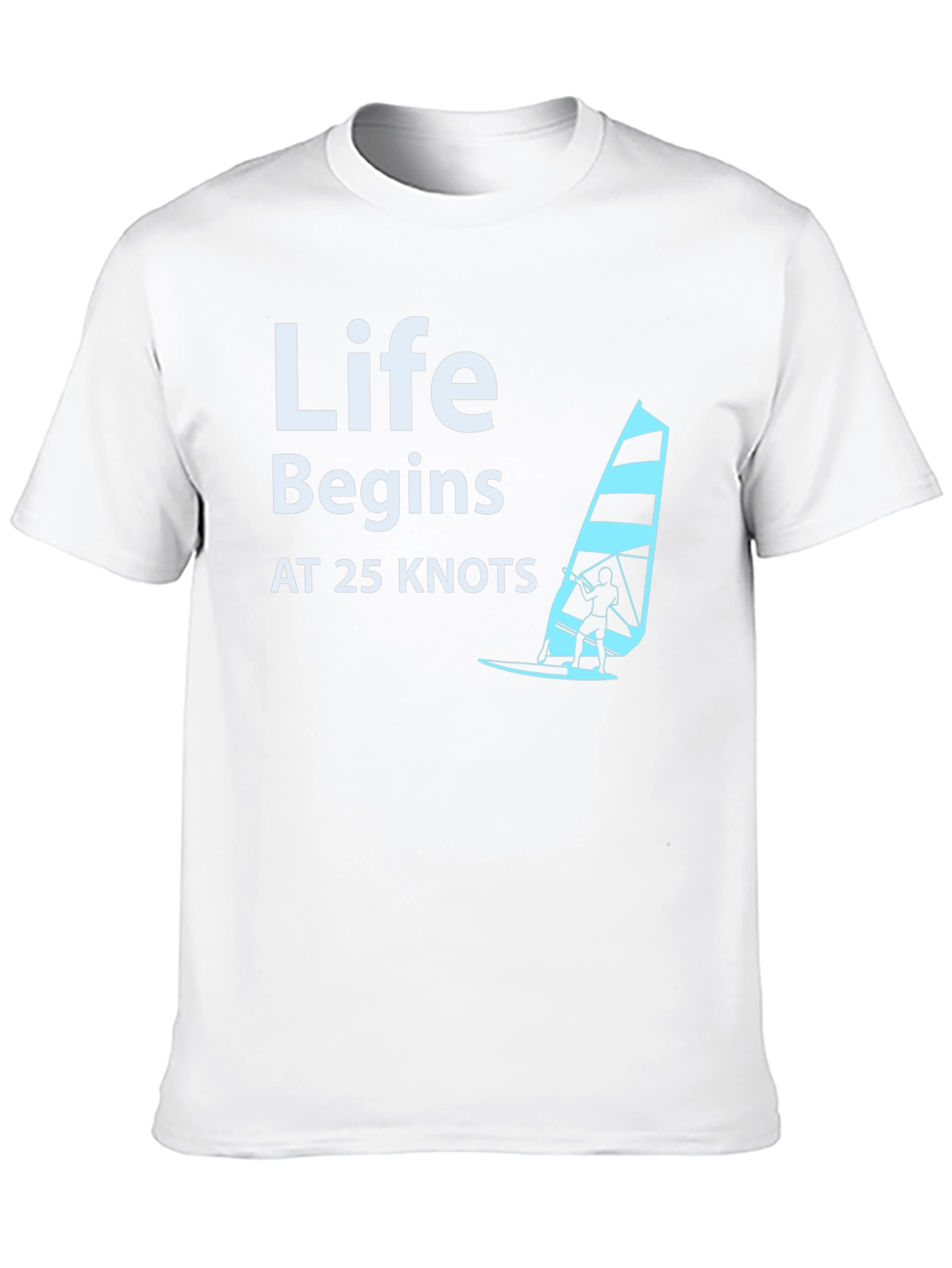 Life Begins at 25 Knots Black T-Shirt