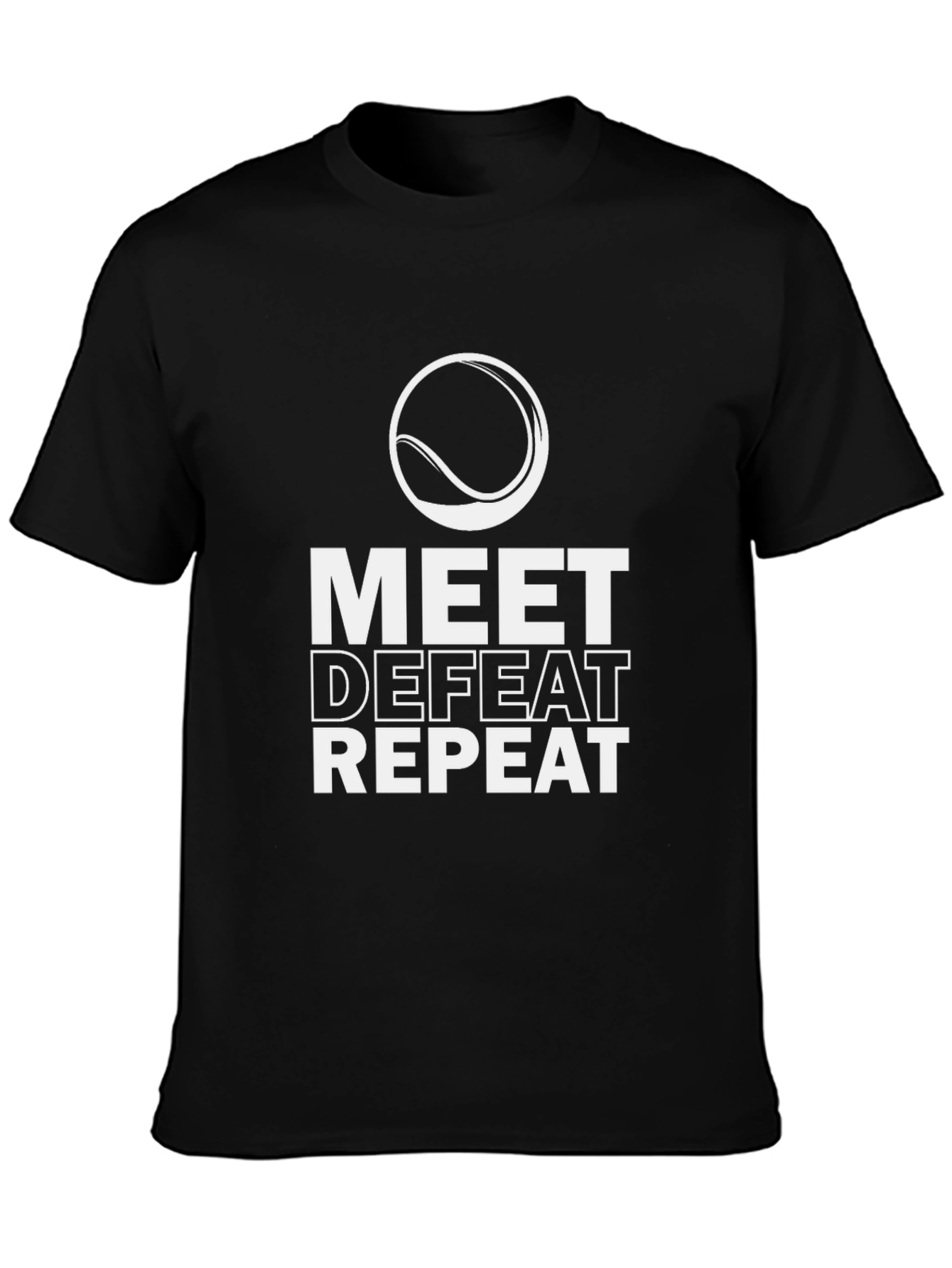 Meet Defeat Repeat Graphic Tee