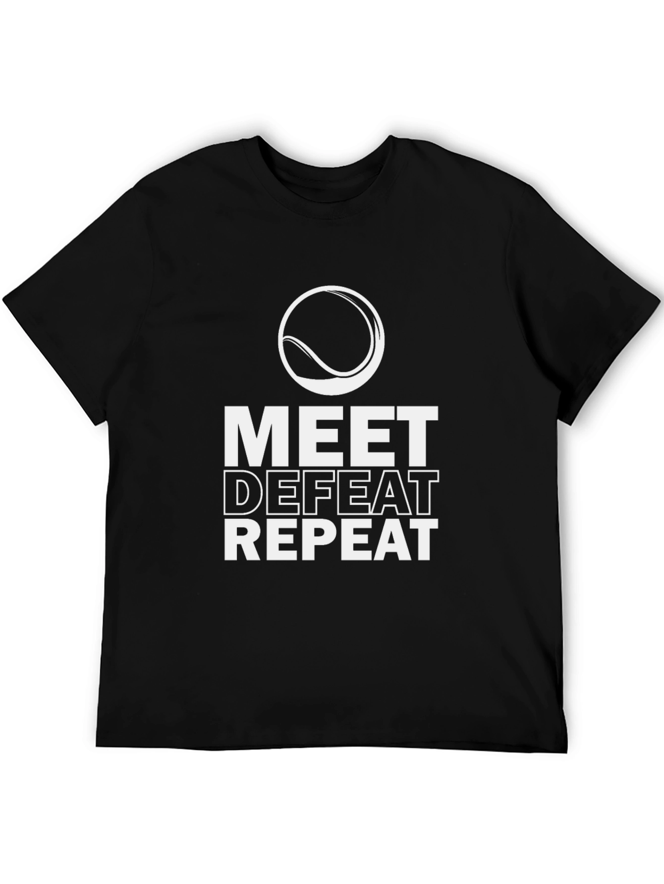 Meet Defeat Repeat Graphic Tee