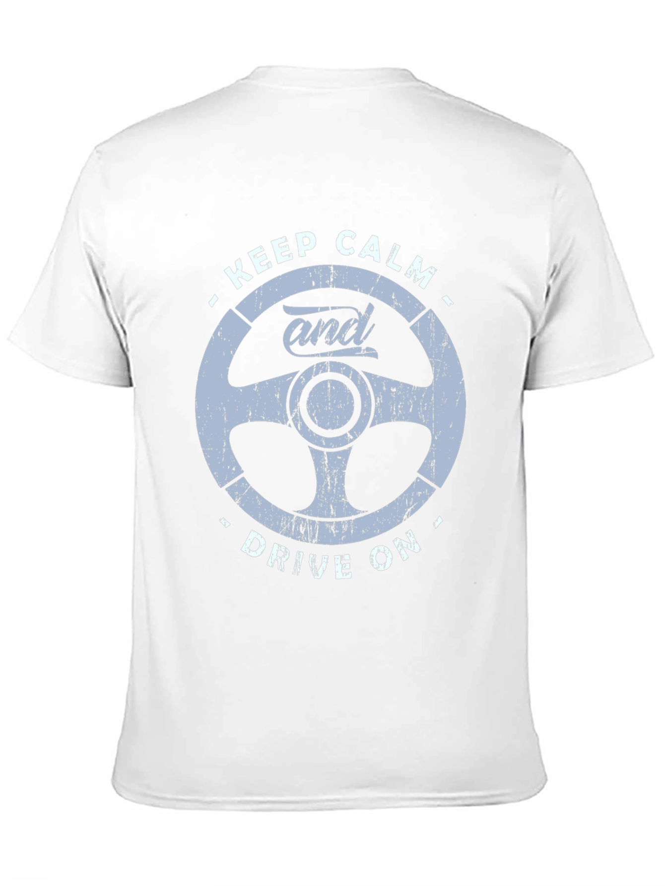 Keep Calm and Drive On Graphic Tee - Black