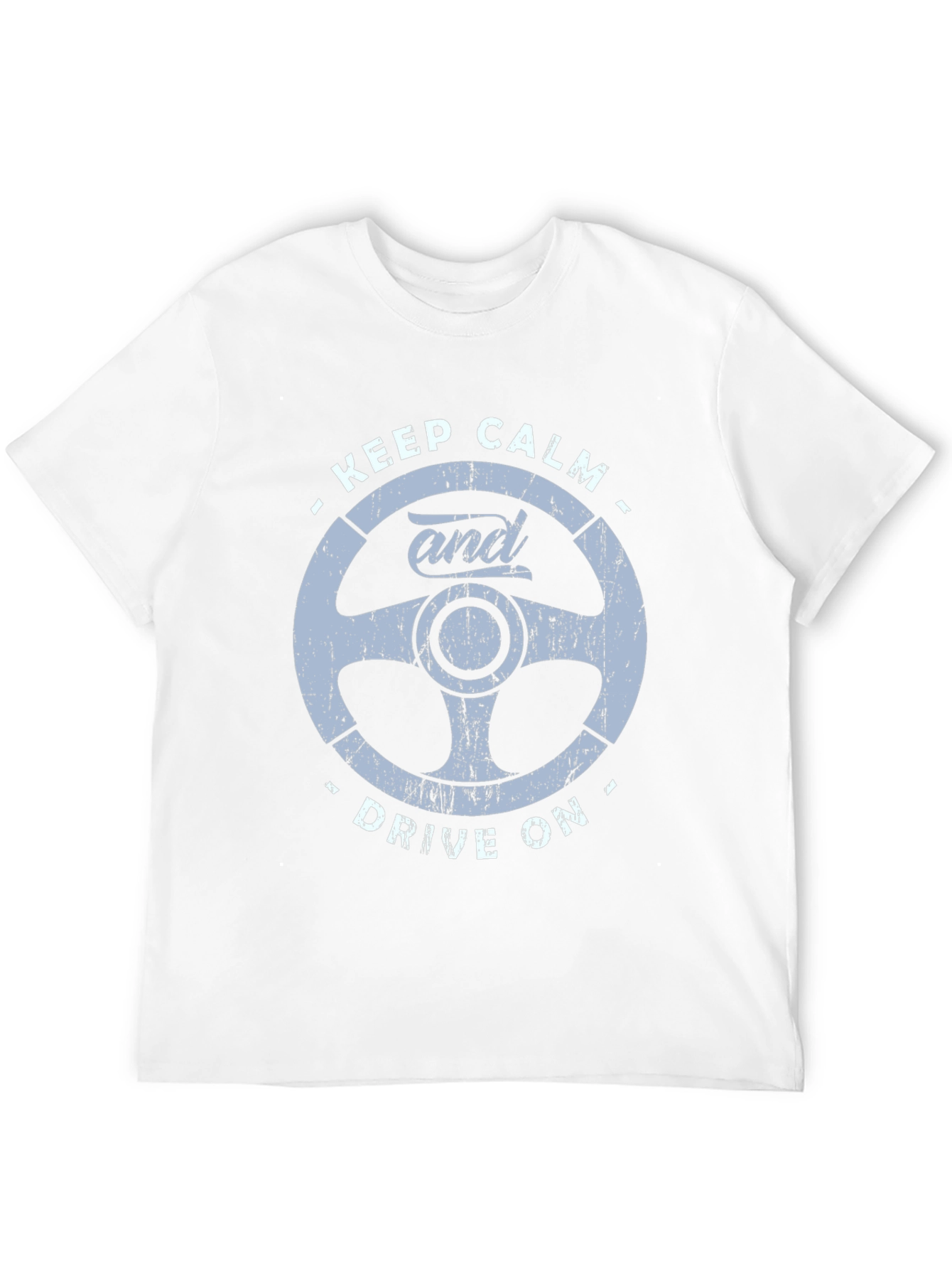Keep Calm and Drive On Graphic Tee - Black