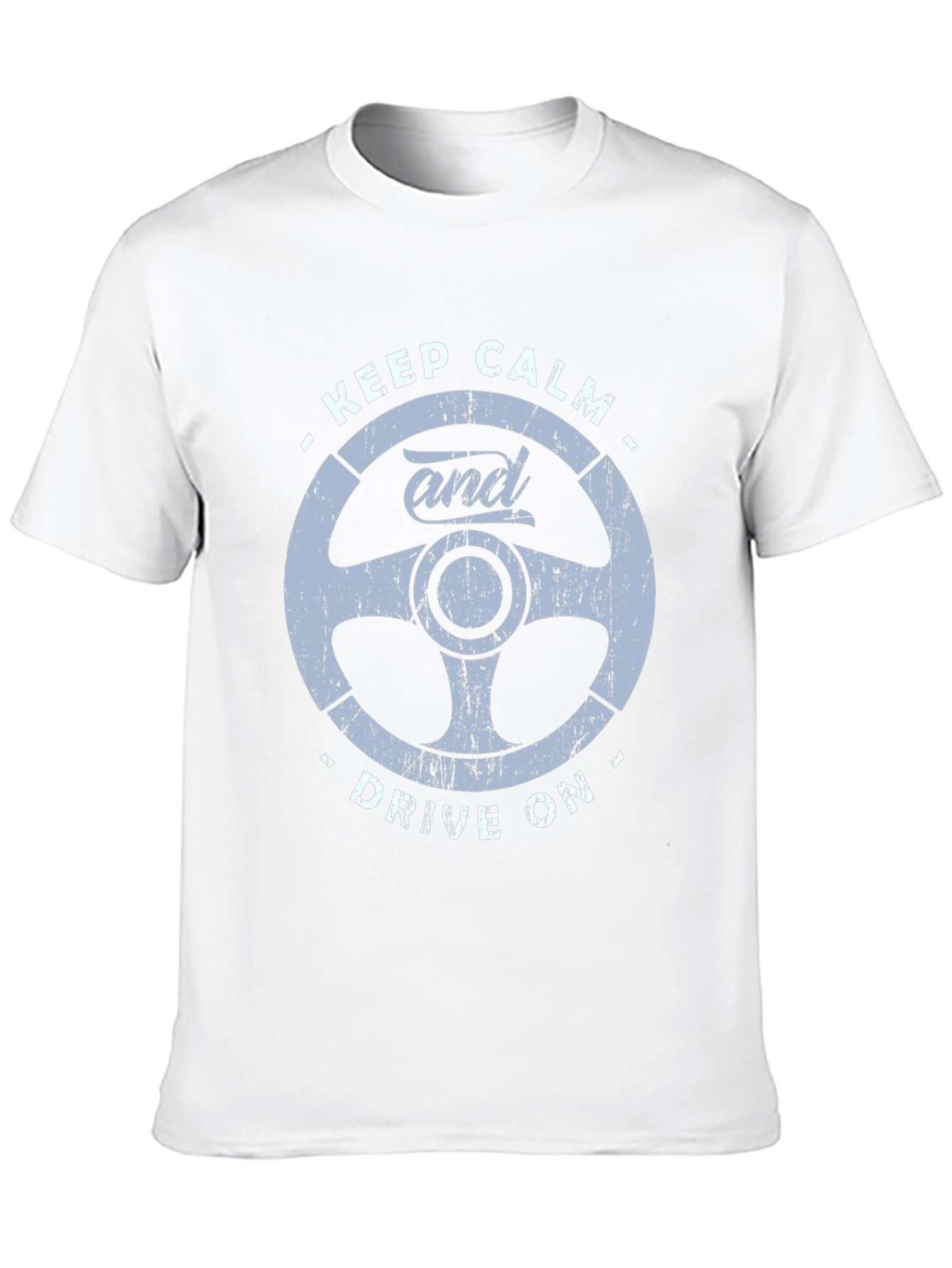 Keep Calm and Drive On Graphic Tee - Black