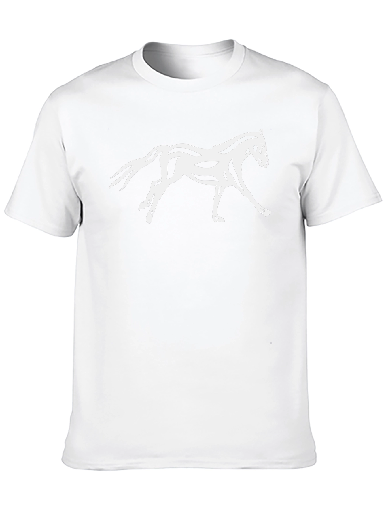 Black Horse Graphic Tee - Stylish Mens T-Shirt