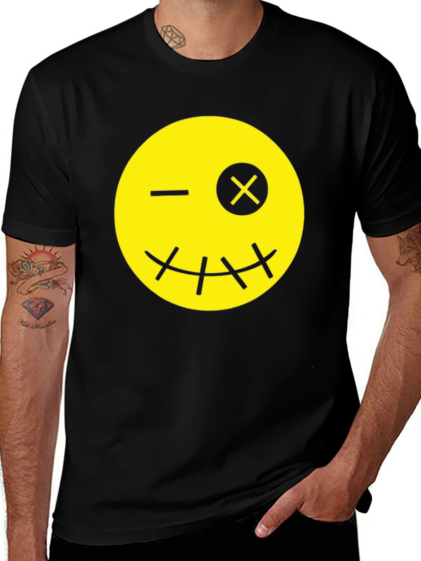Winking Smiley Face Graphic T-Shirt