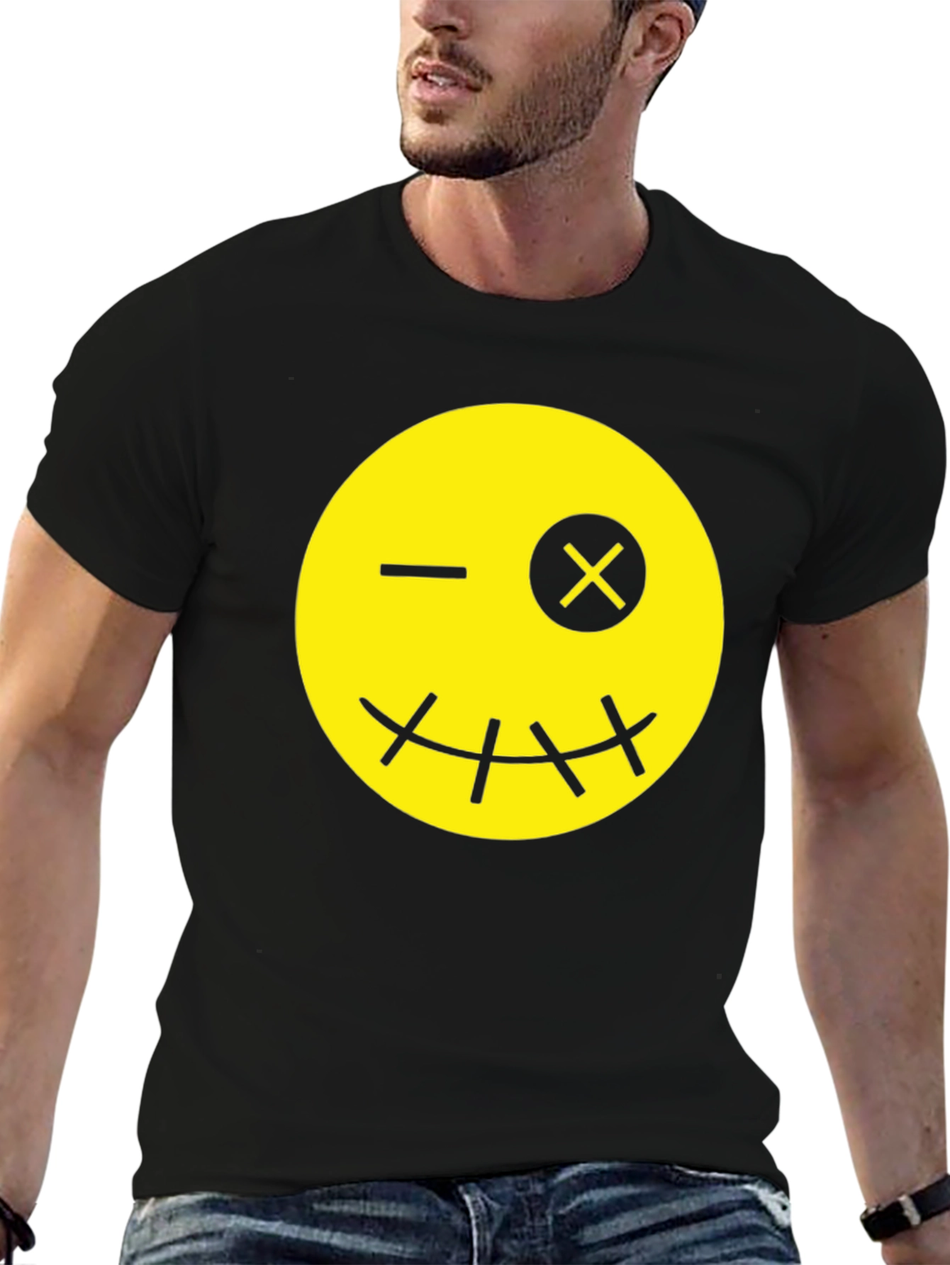 Winking Smiley Face Graphic T-Shirt