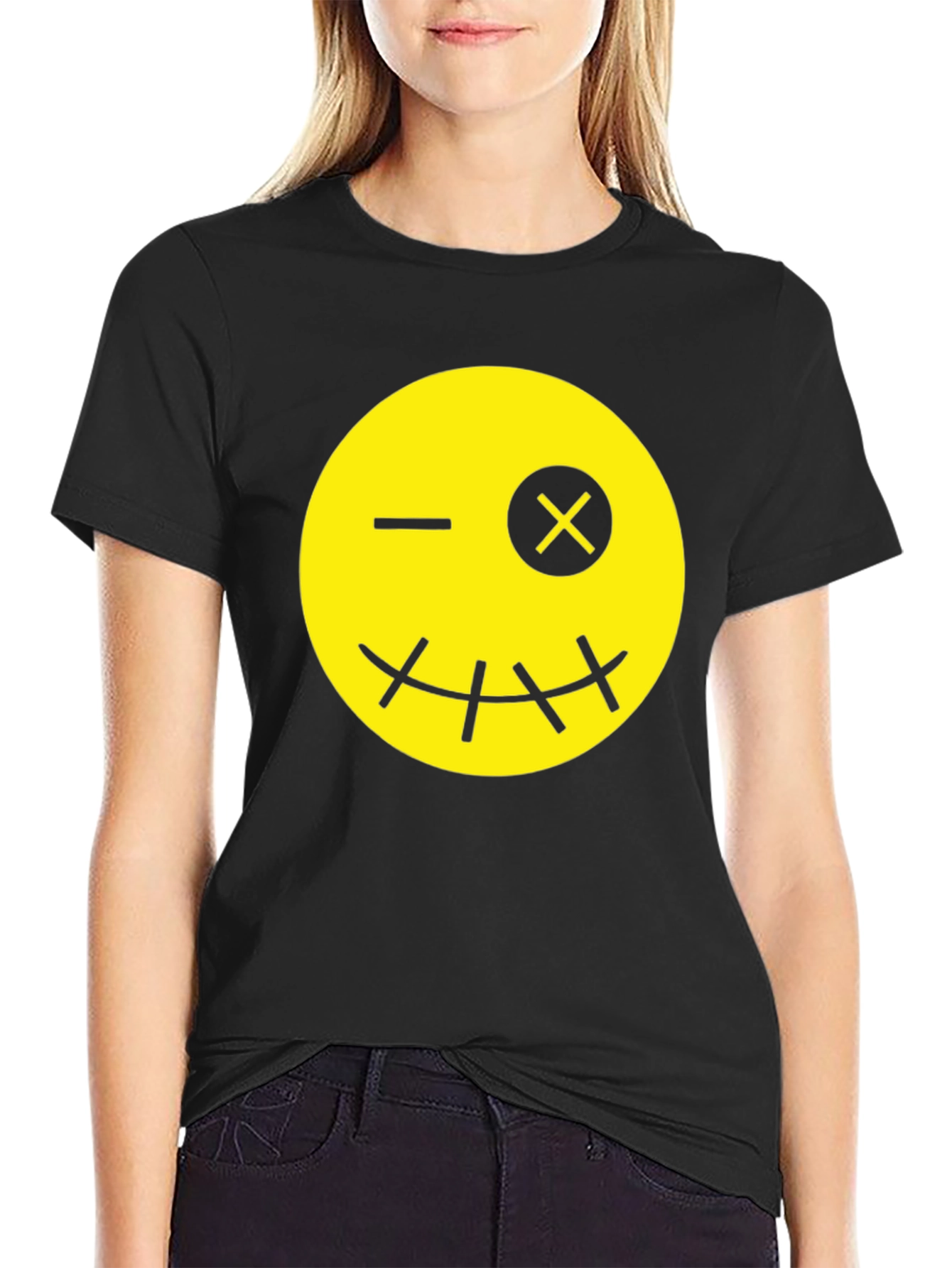 Winking Smiley Face Graphic T-Shirt