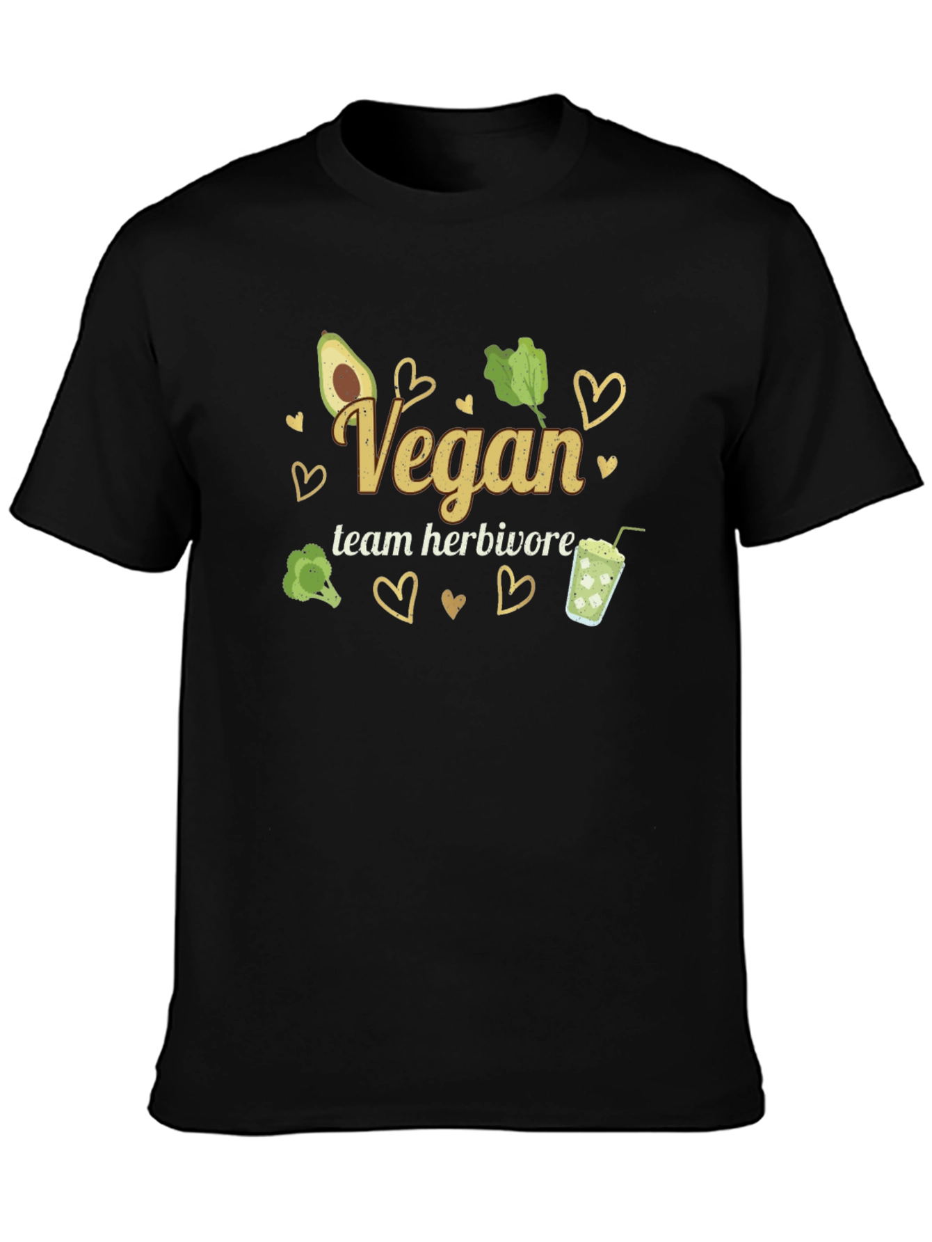 Vegan Team Herbivore Black T-Shirt