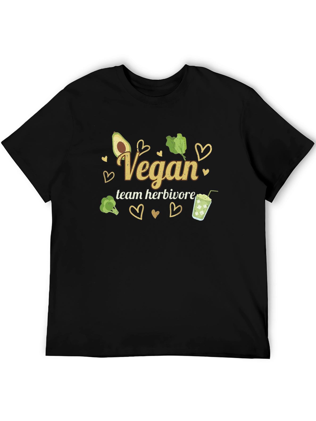 Vegan Team Herbivore Black T-Shirt
