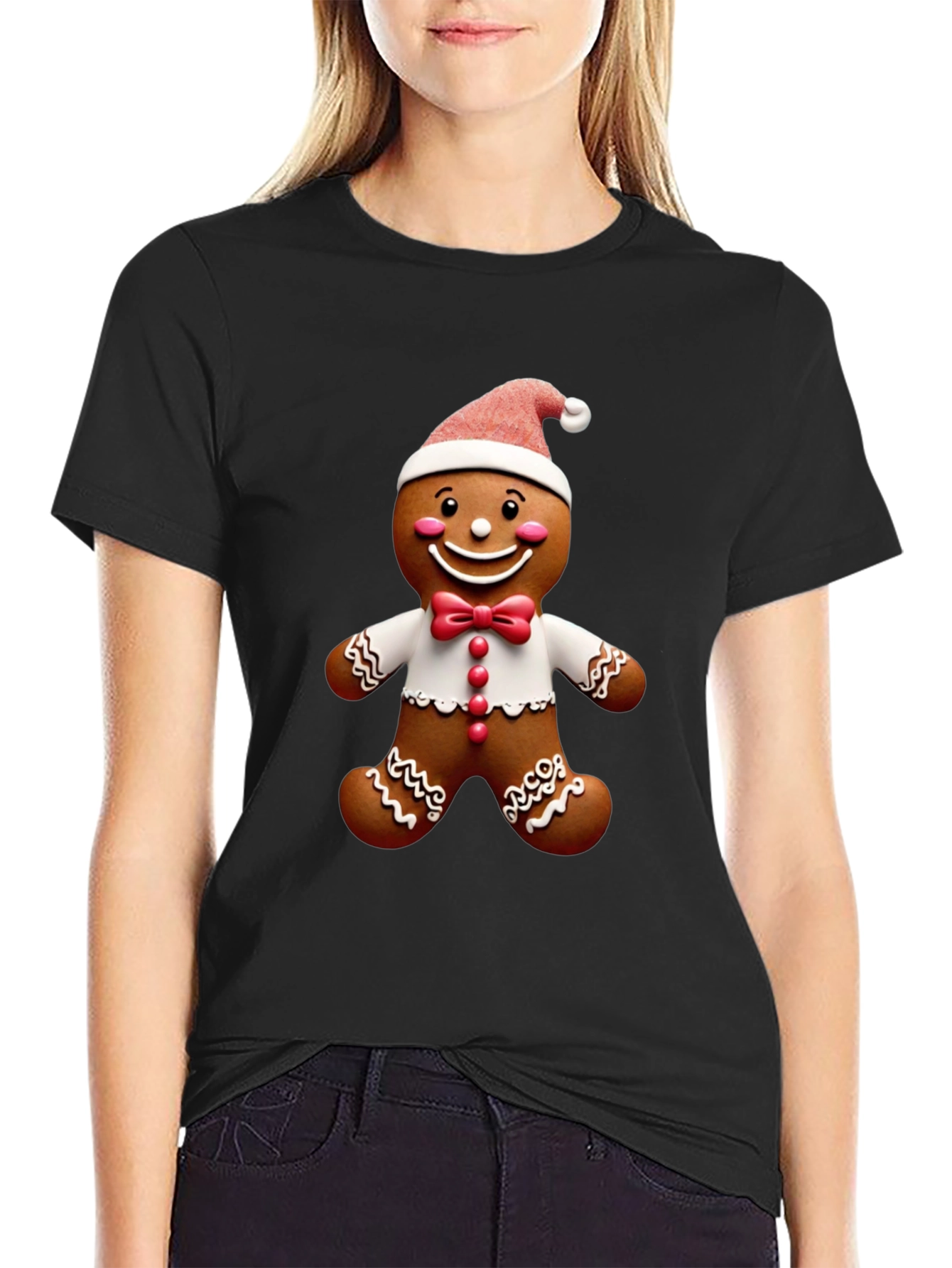 Festive Gingerbread Man Holiday T-Shirt