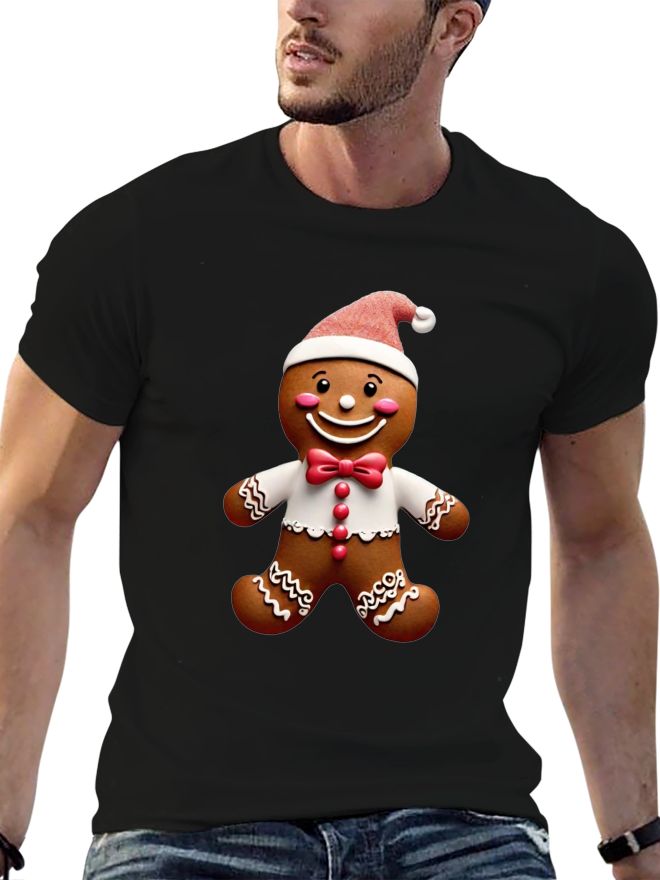 Festive Gingerbread Man Holiday T-Shirt