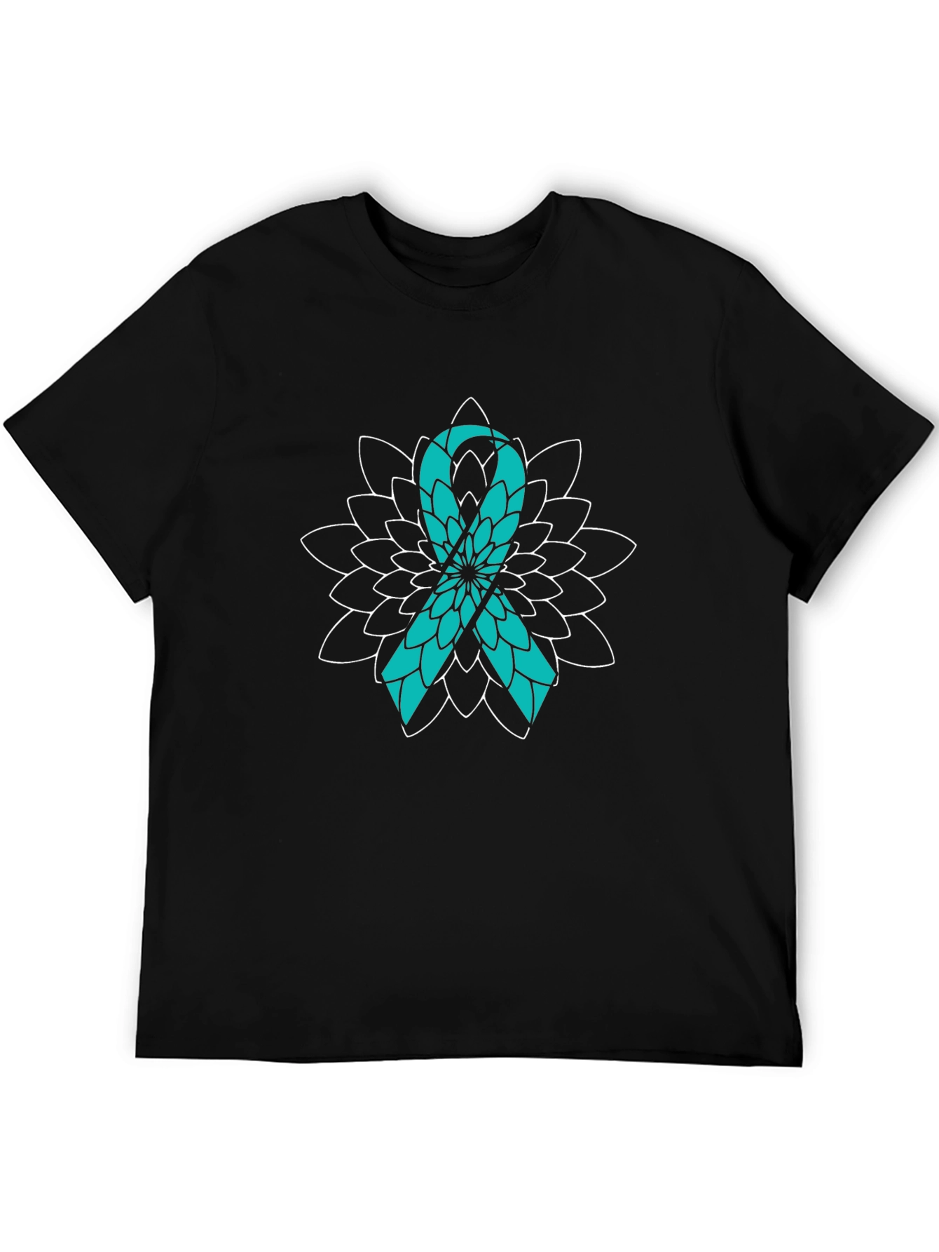 Awareness Ribbon T-Shirt - Teal Ribbon Graphic Tee