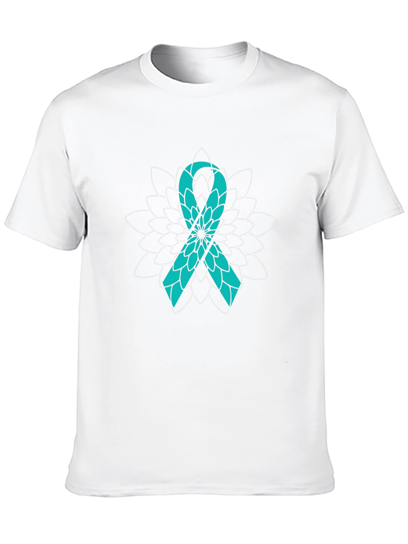 Awareness Ribbon T-Shirt - Teal Ribbon Graphic Tee