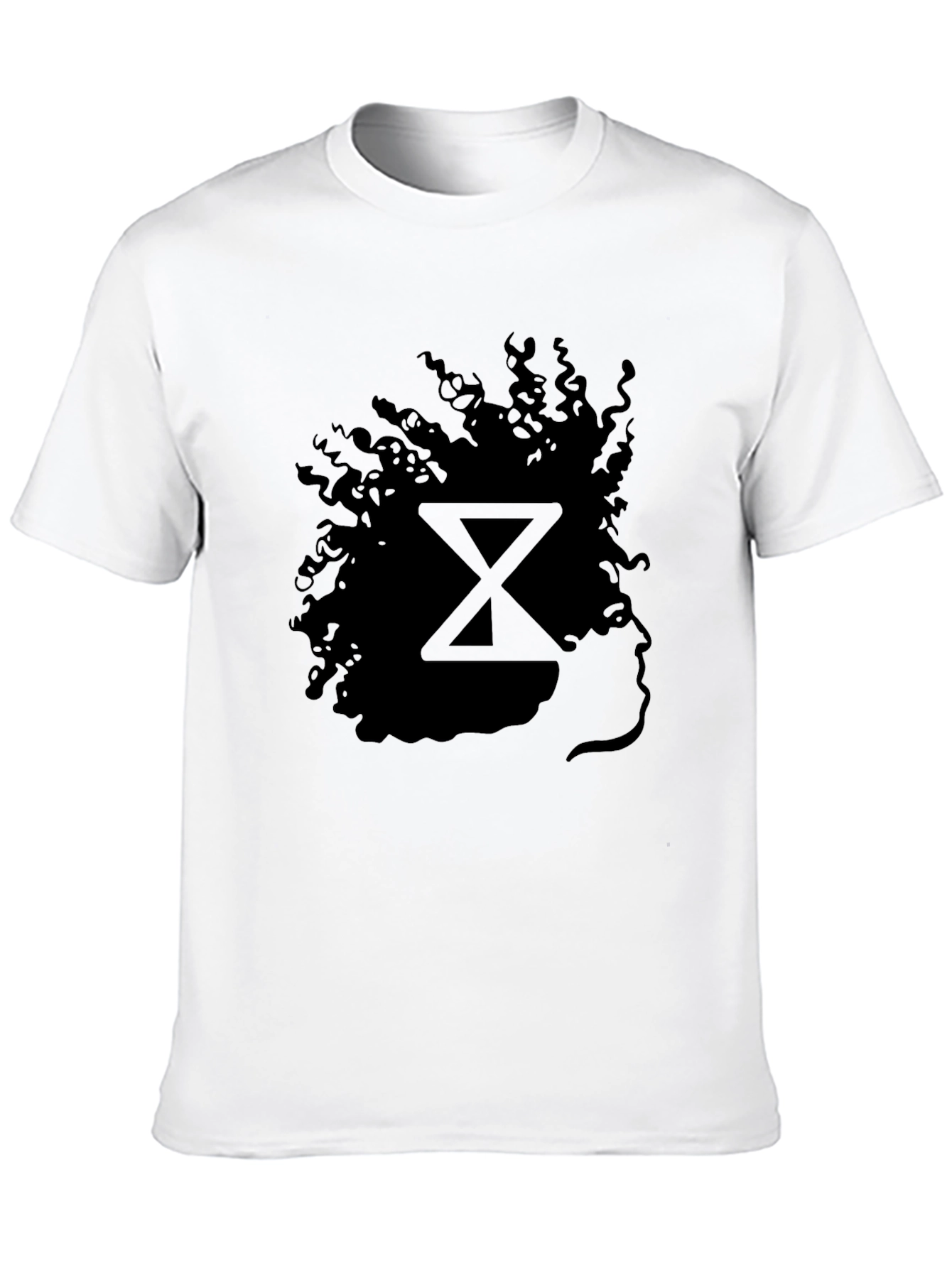 Silhouette Afro T-Shirt - Stylish Black Graphic Tee