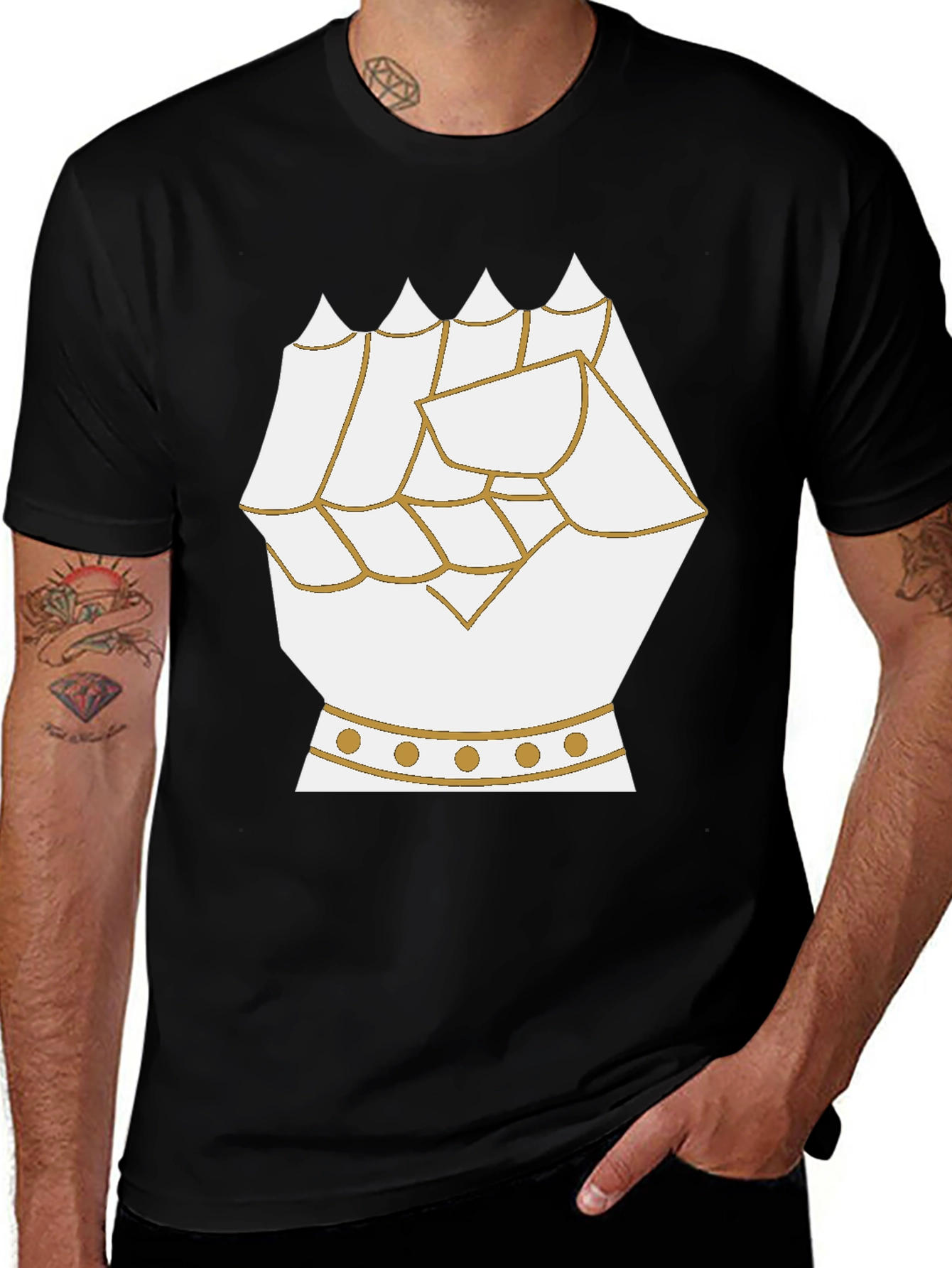 Armored Gauntlet Graphic Tee - Black