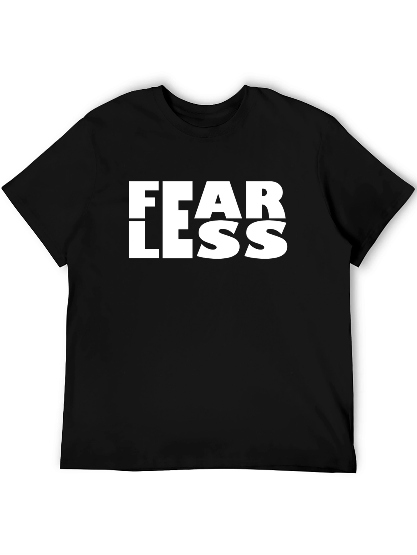 Fearless Graphic Tee - Black Cotton T-Shirt