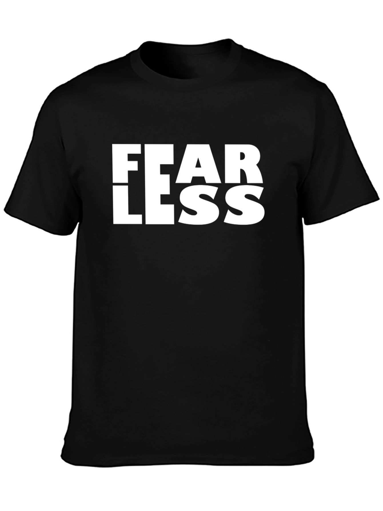 Fearless Graphic Tee - Black Cotton T-Shirt
