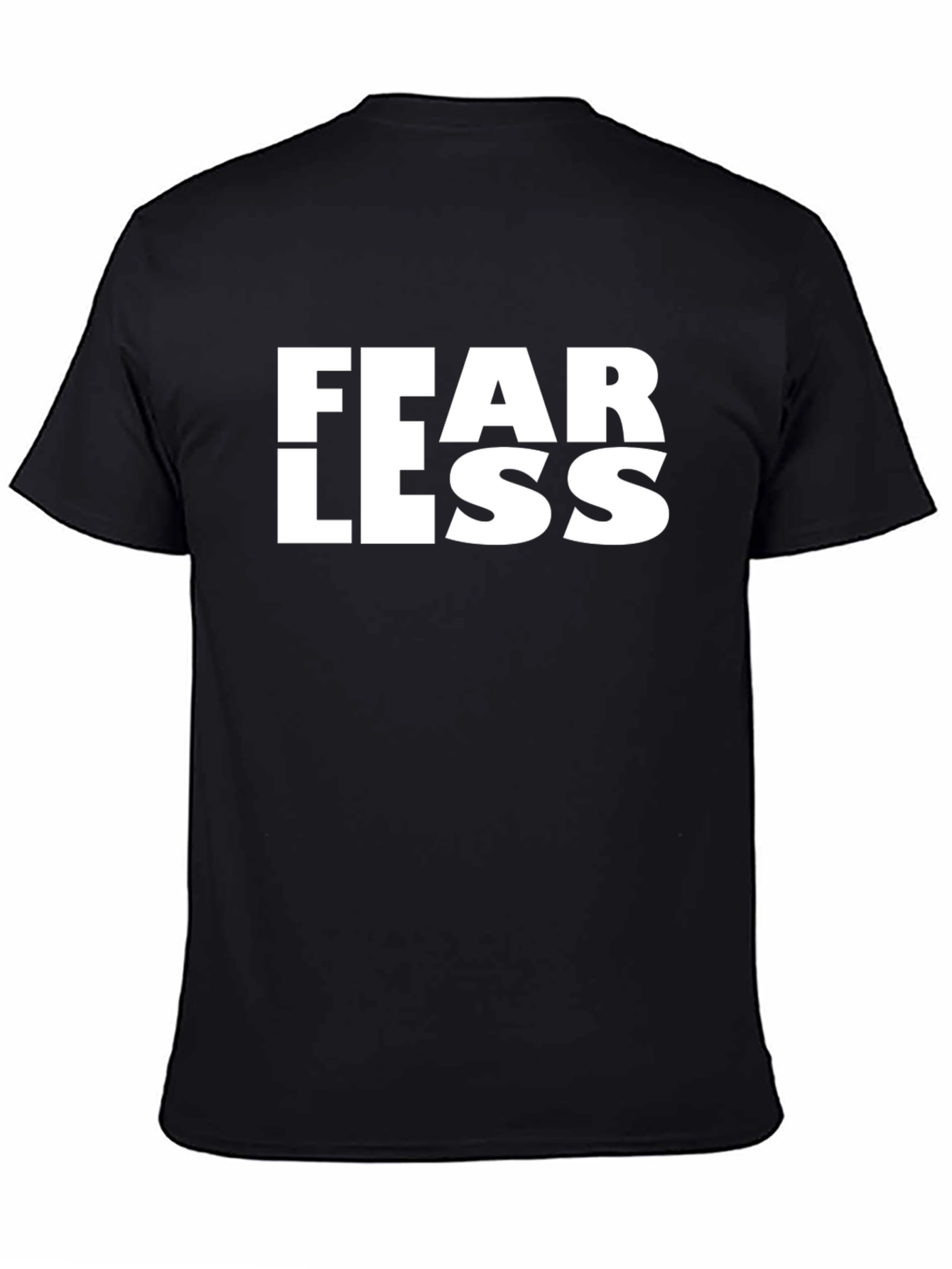 Fearless Graphic Tee - Black Cotton T-Shirt