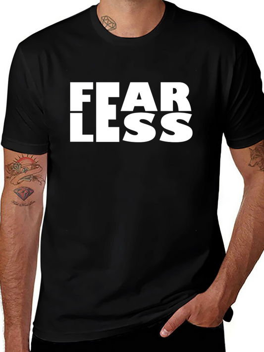 Fearless Graphic Tee - Black Cotton T-Shirt