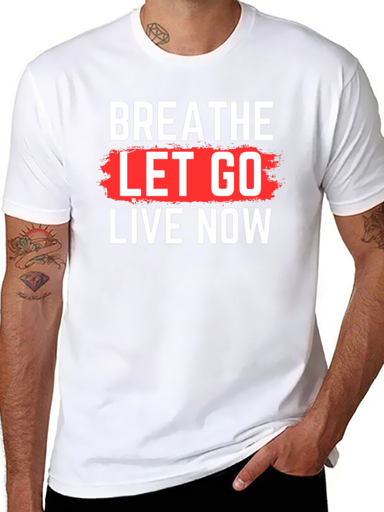 Breathe Let Go Live Now Graphic T-Shirt