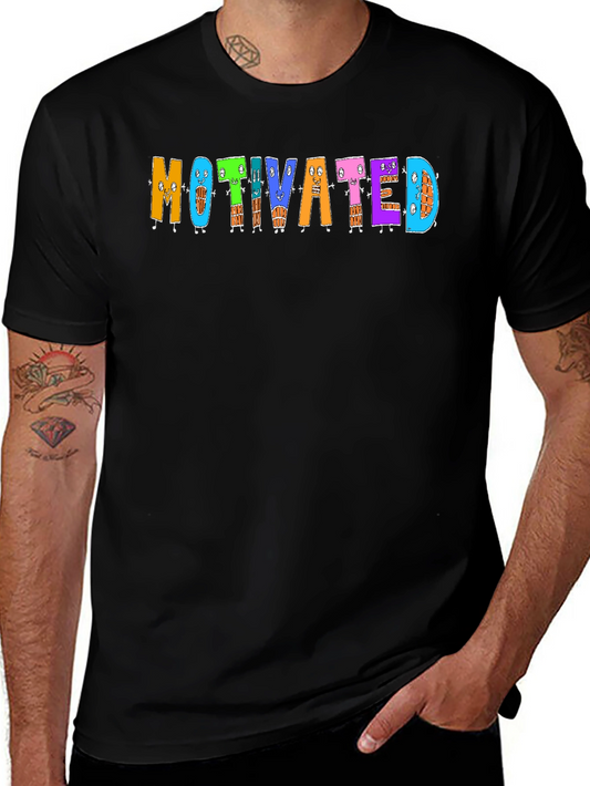 Motivated Cartoon Graphic T-Shirt