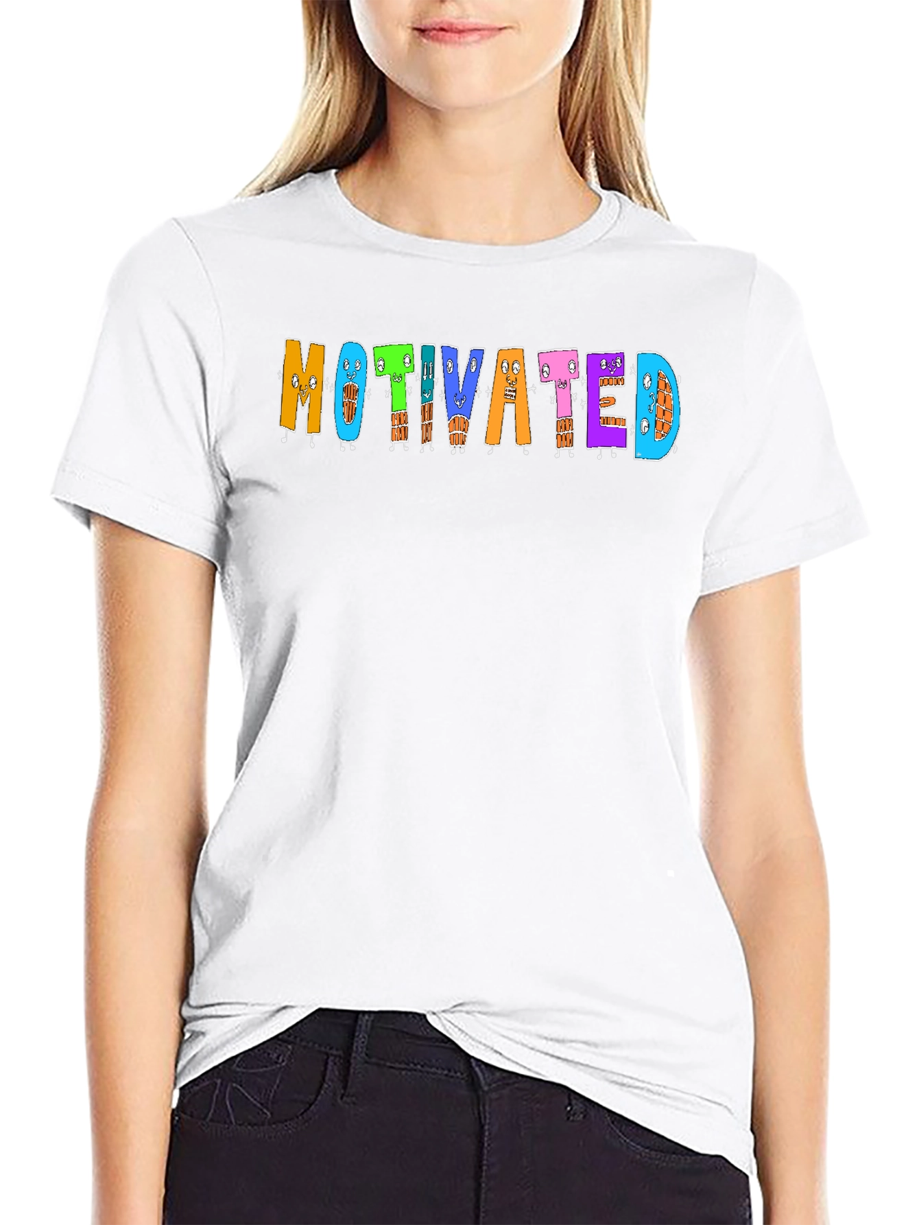 Motivated Cartoon Graphic T-Shirt