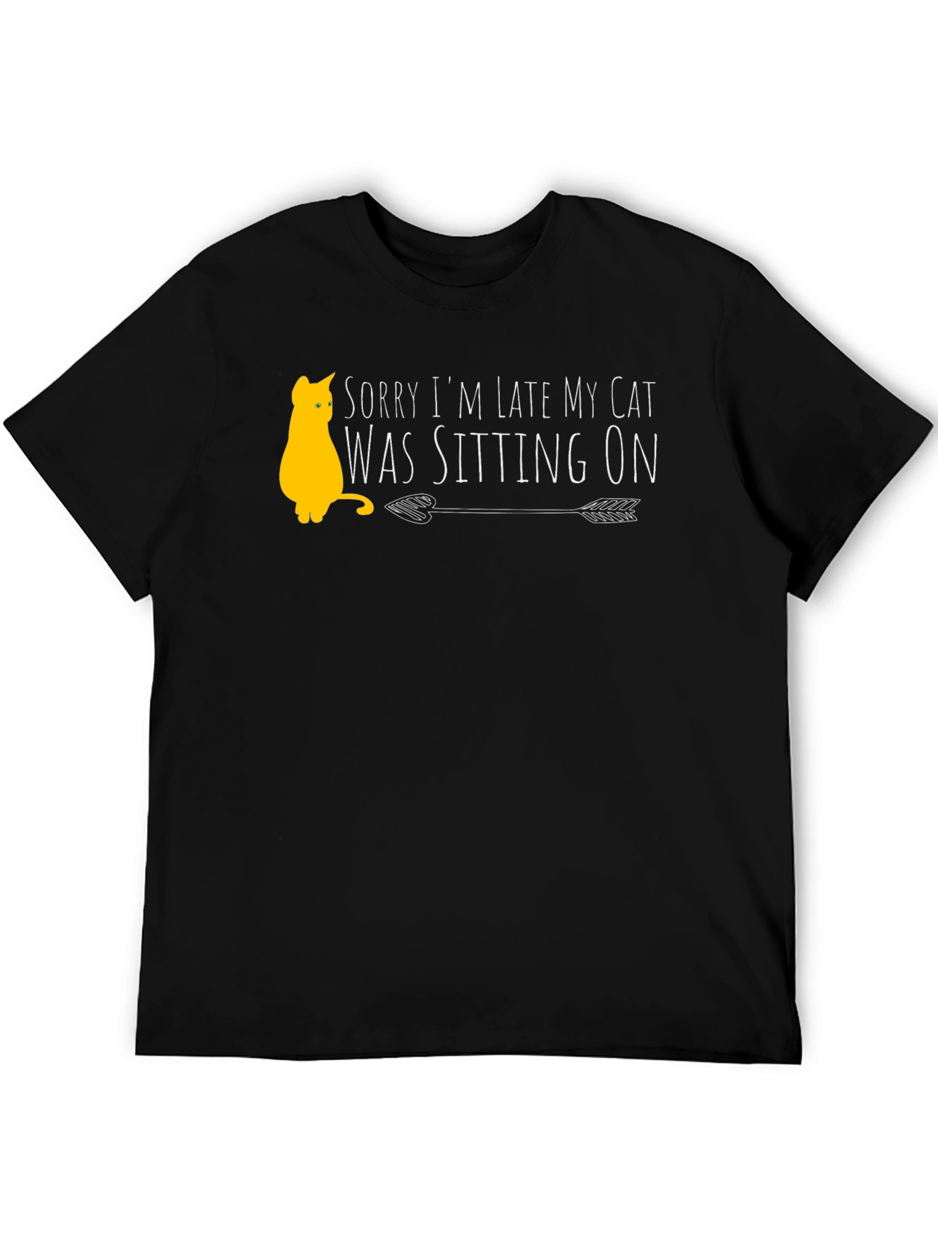 Funny Cat Lover T-Shirt - Sorry Im Late